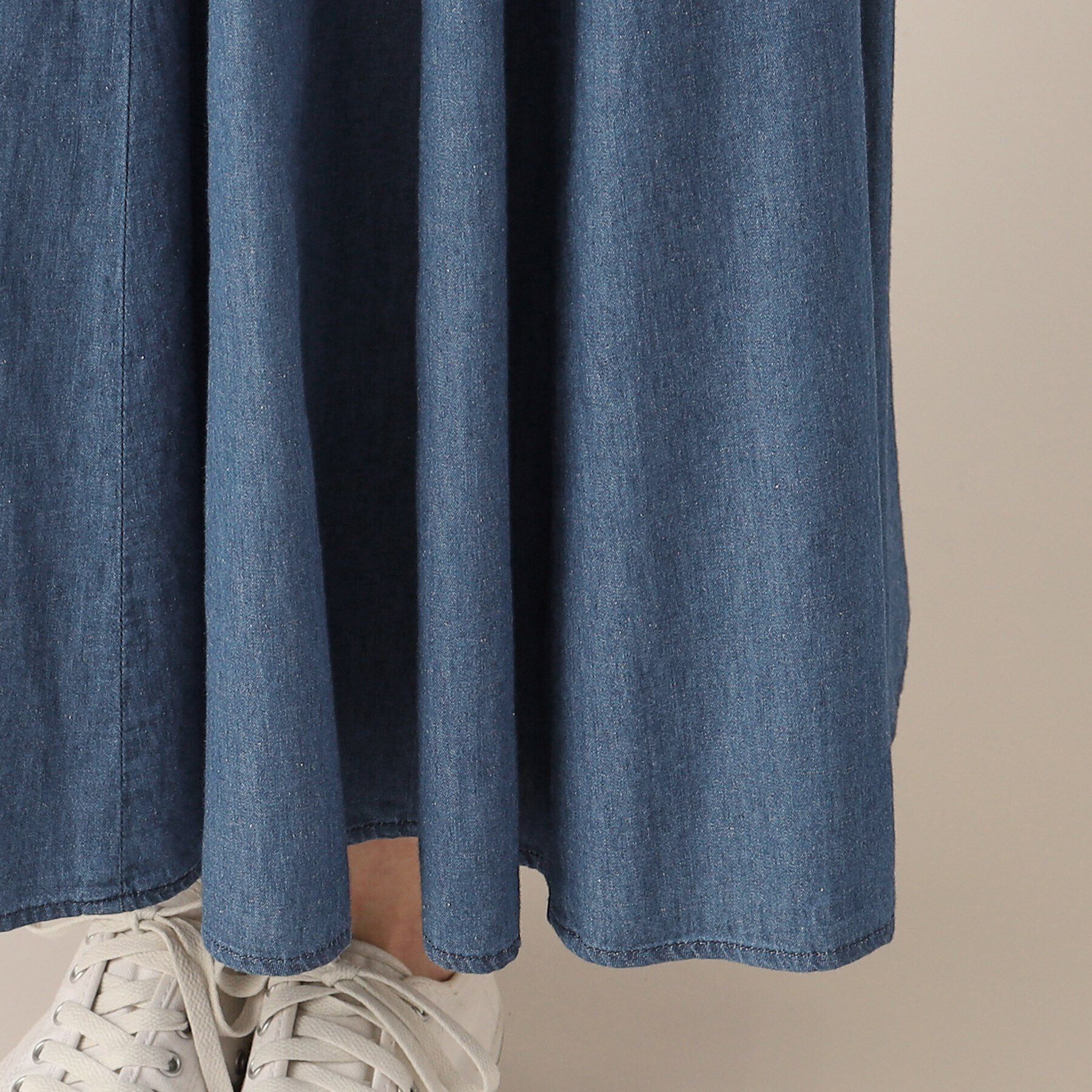 Dessin「【洗える】リネンブレンドデニム切替スカート（XS～L）」|スカート|