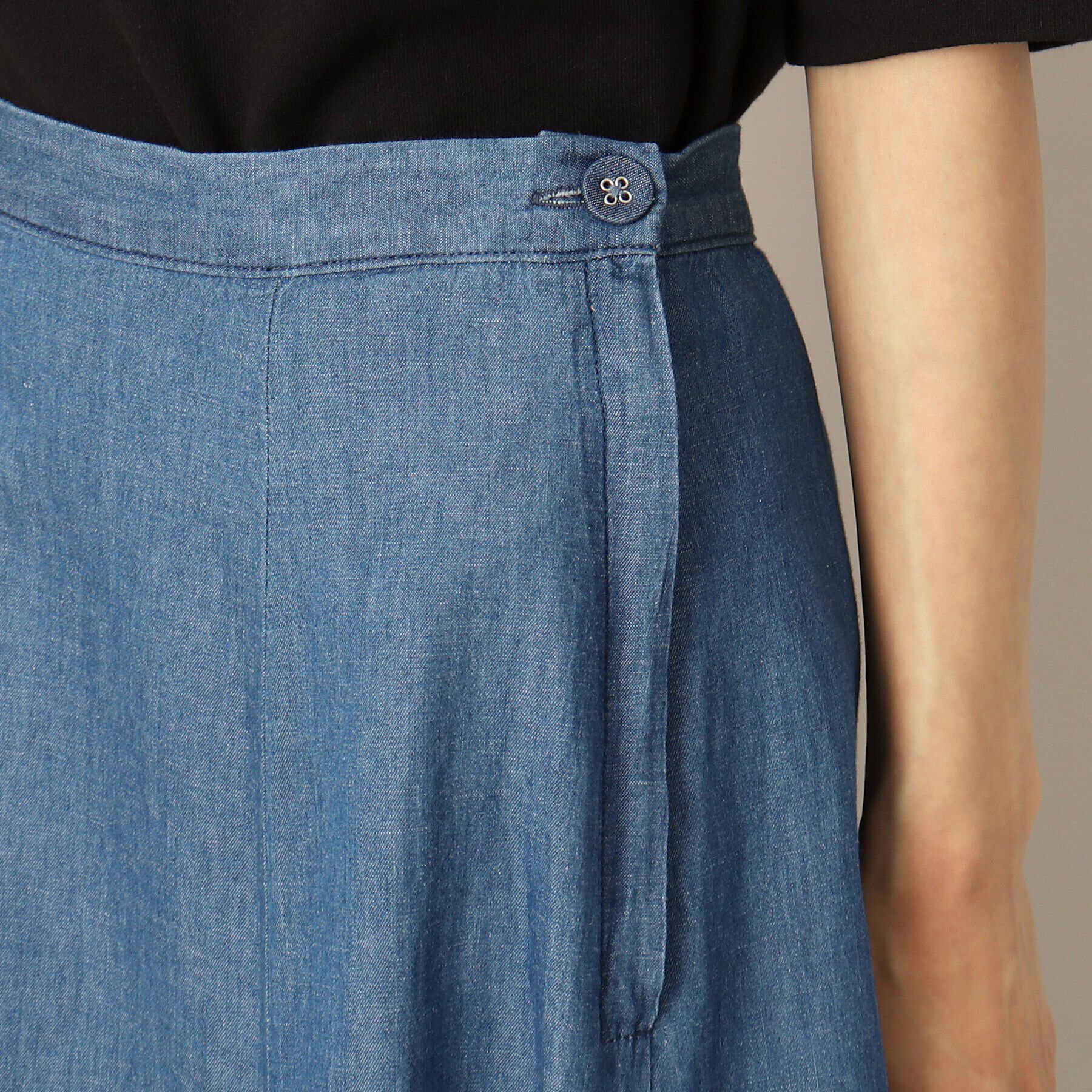 Dessin「綿麻デニム切替スカート」|スカート|