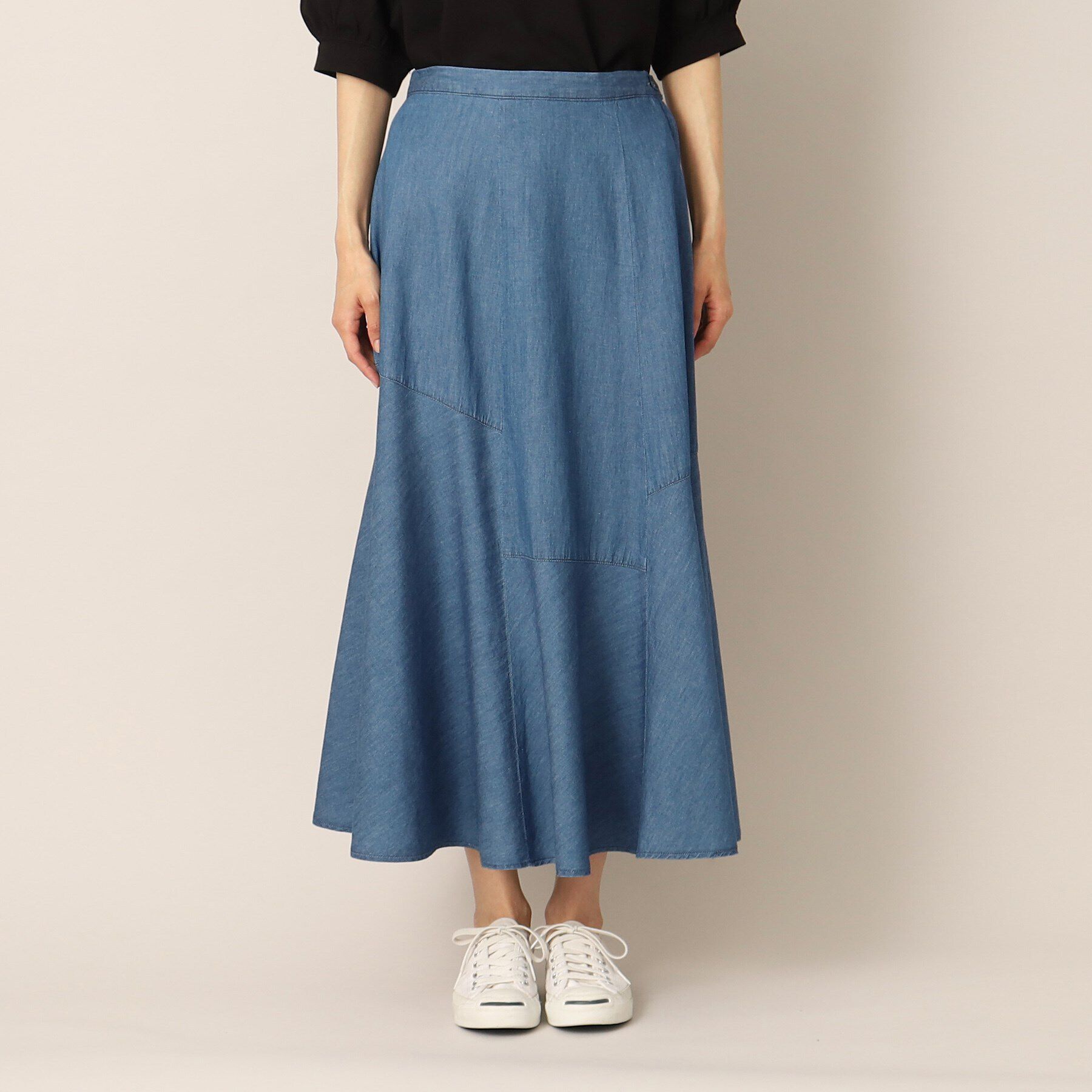 Dessin「綿麻デニム切替スカート」|スカート|