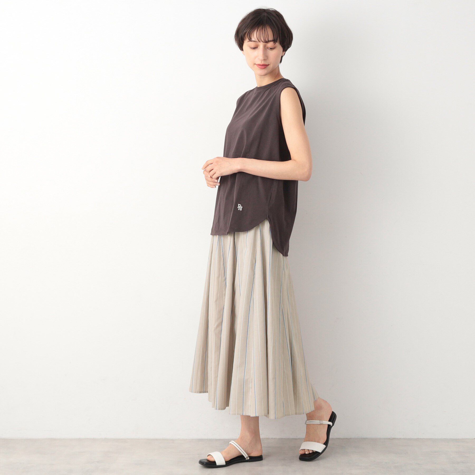 Dessin「【洗える・ウエストゴム】映えチェック/ストライプスカート（XS～L）」|スカート|