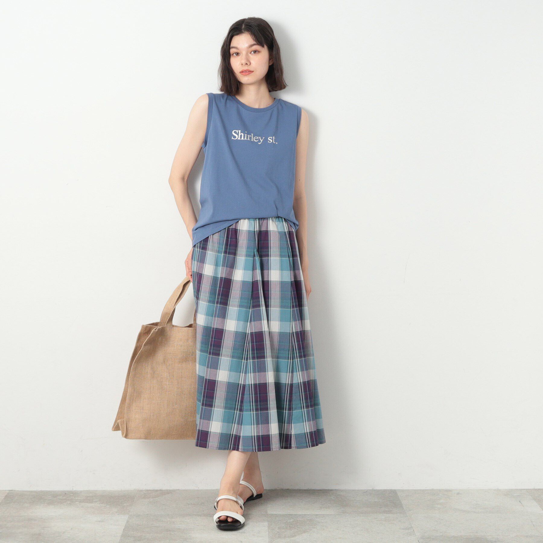 Dessin「箔ロゴプリントスリーブレスTシャツ（XS～L）」|Tシャツ・カットソー|