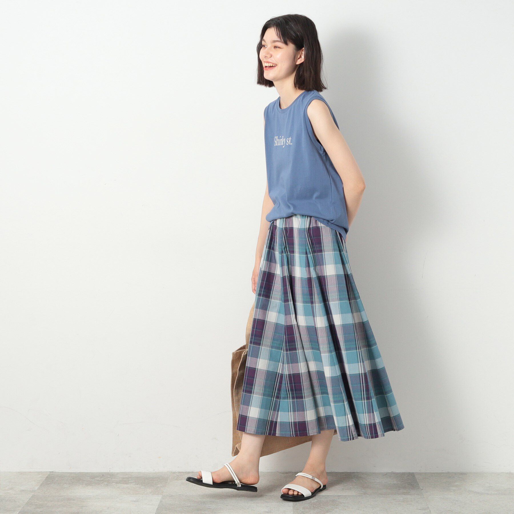 Dessin「箔ロゴプリントスリーブレスTシャツ（XS～L）」|Tシャツ・カットソー|