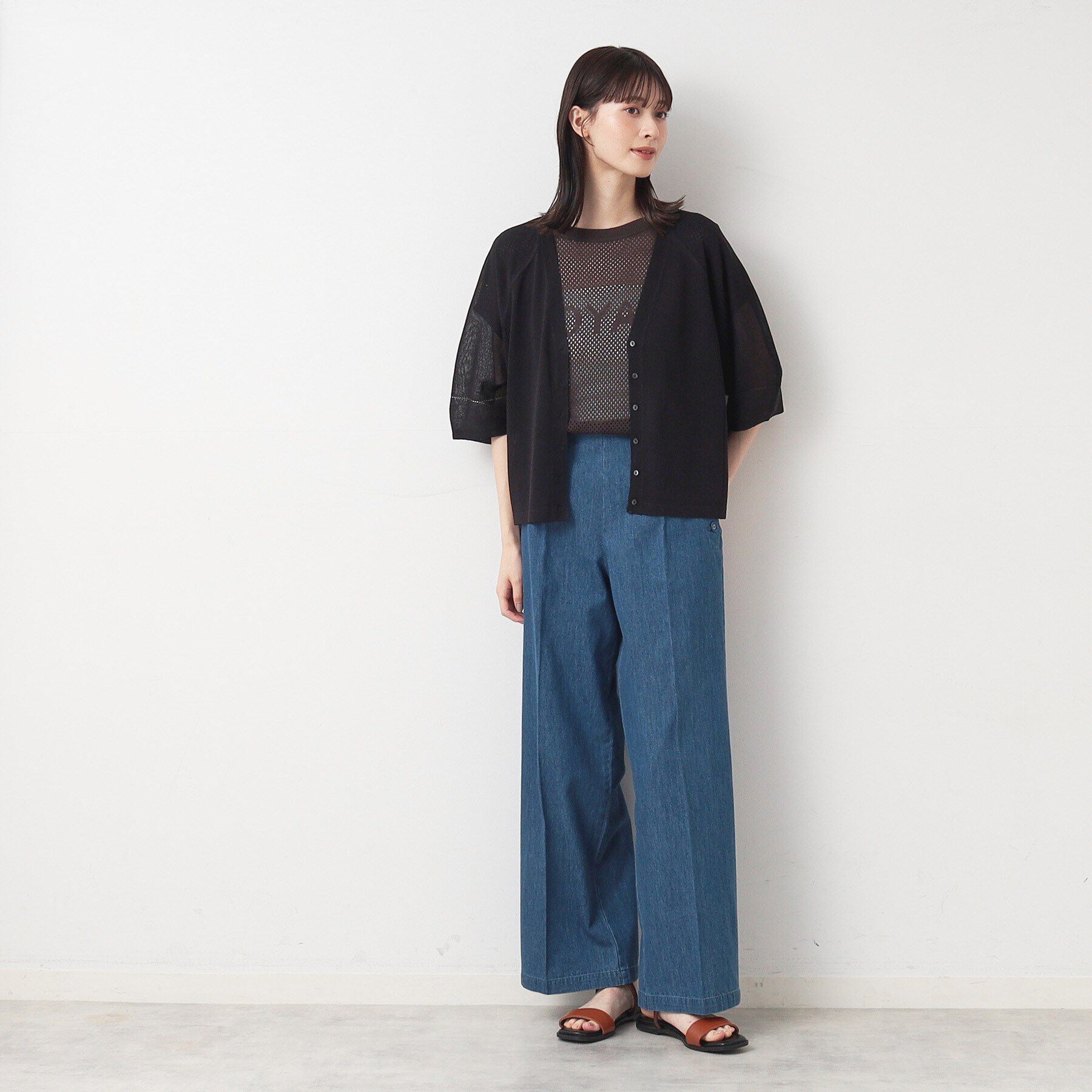 Dessin「【洗える】ランタンスリーブカーディガン」|カーディガン|