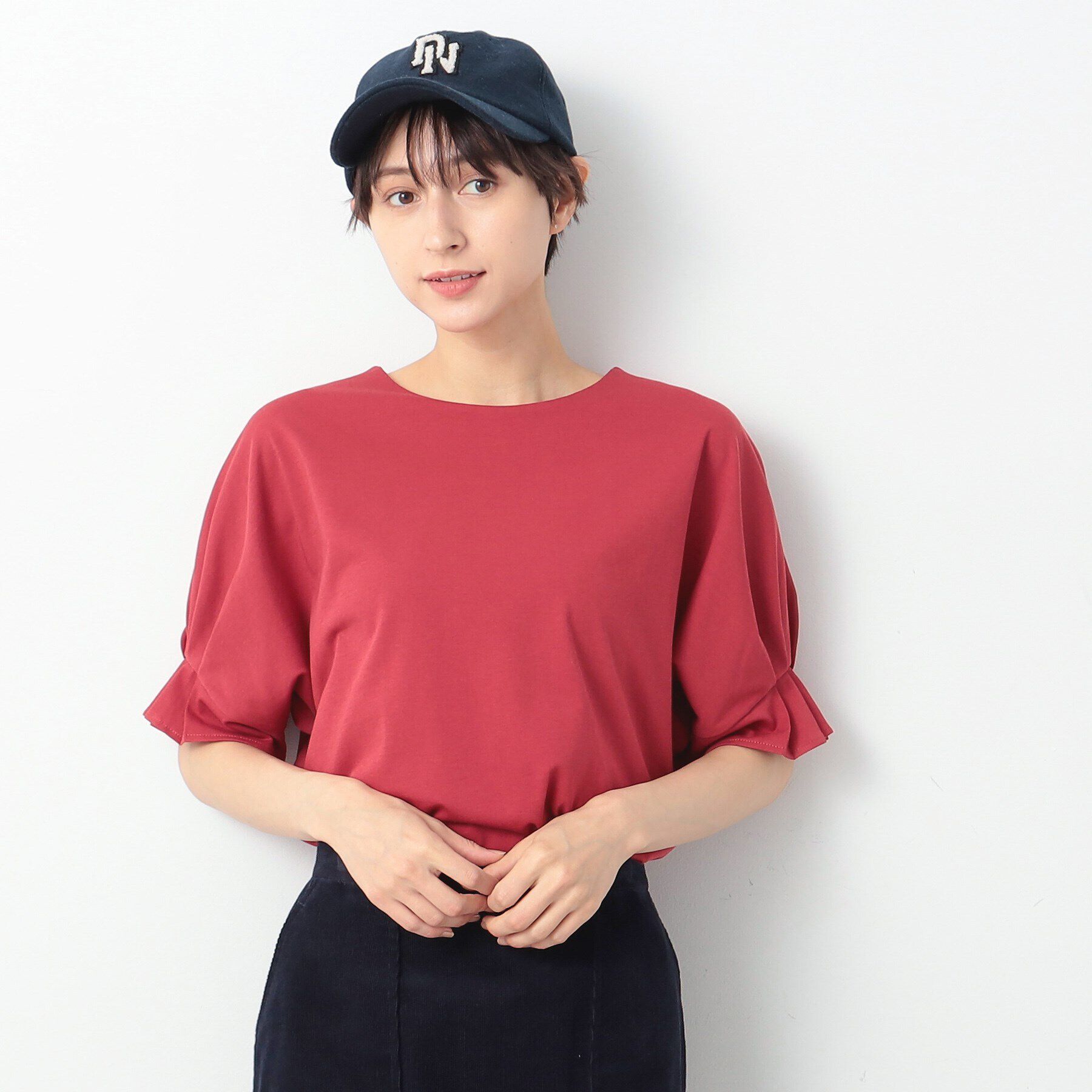 Dessin「【秋色登場・洗える】袖口タックカットソー（XS～L）」|Tシャツ・カットソー|