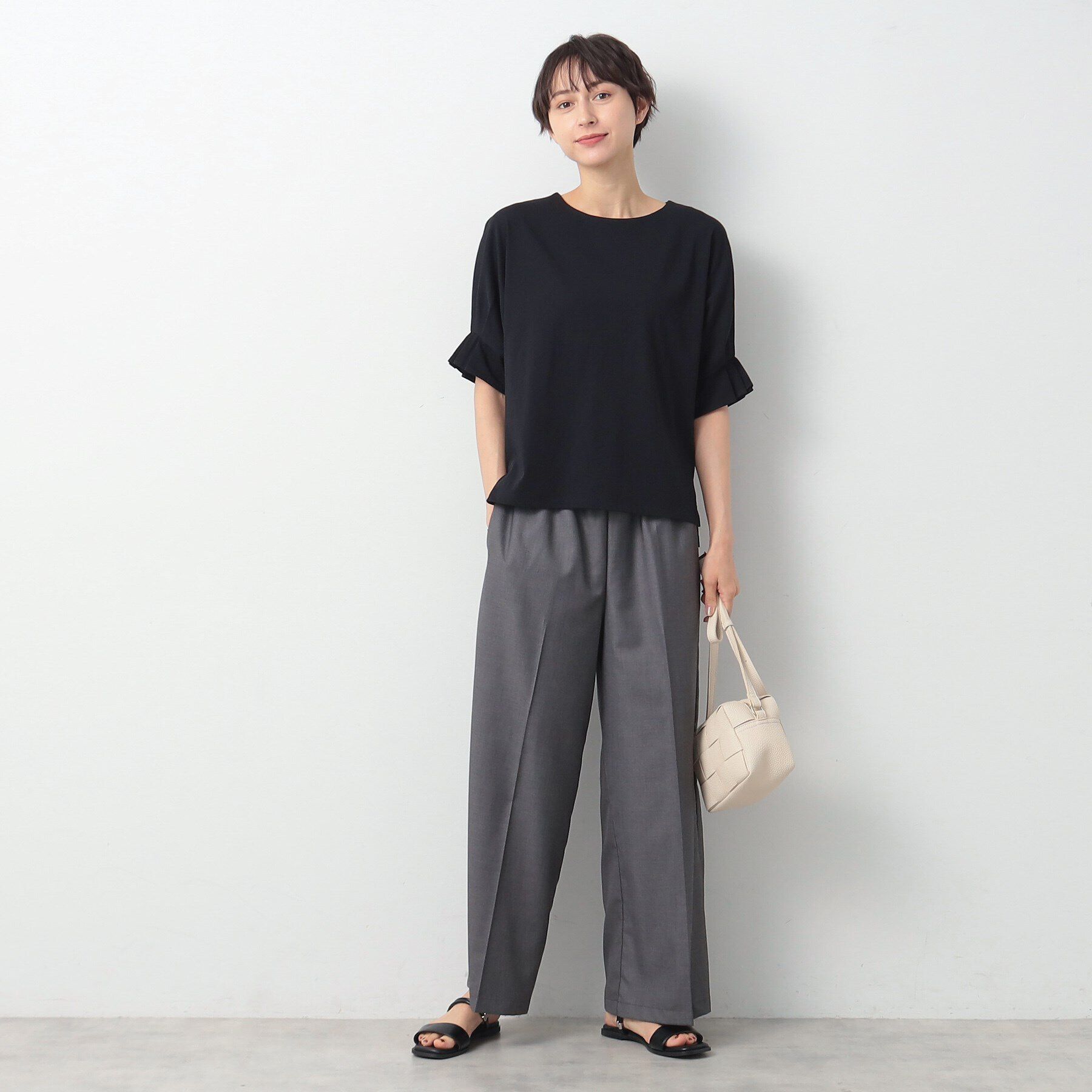 Dessin「【秋色登場・洗える】袖口タックカットソー（XS～L）」|Tシャツ・カットソー|