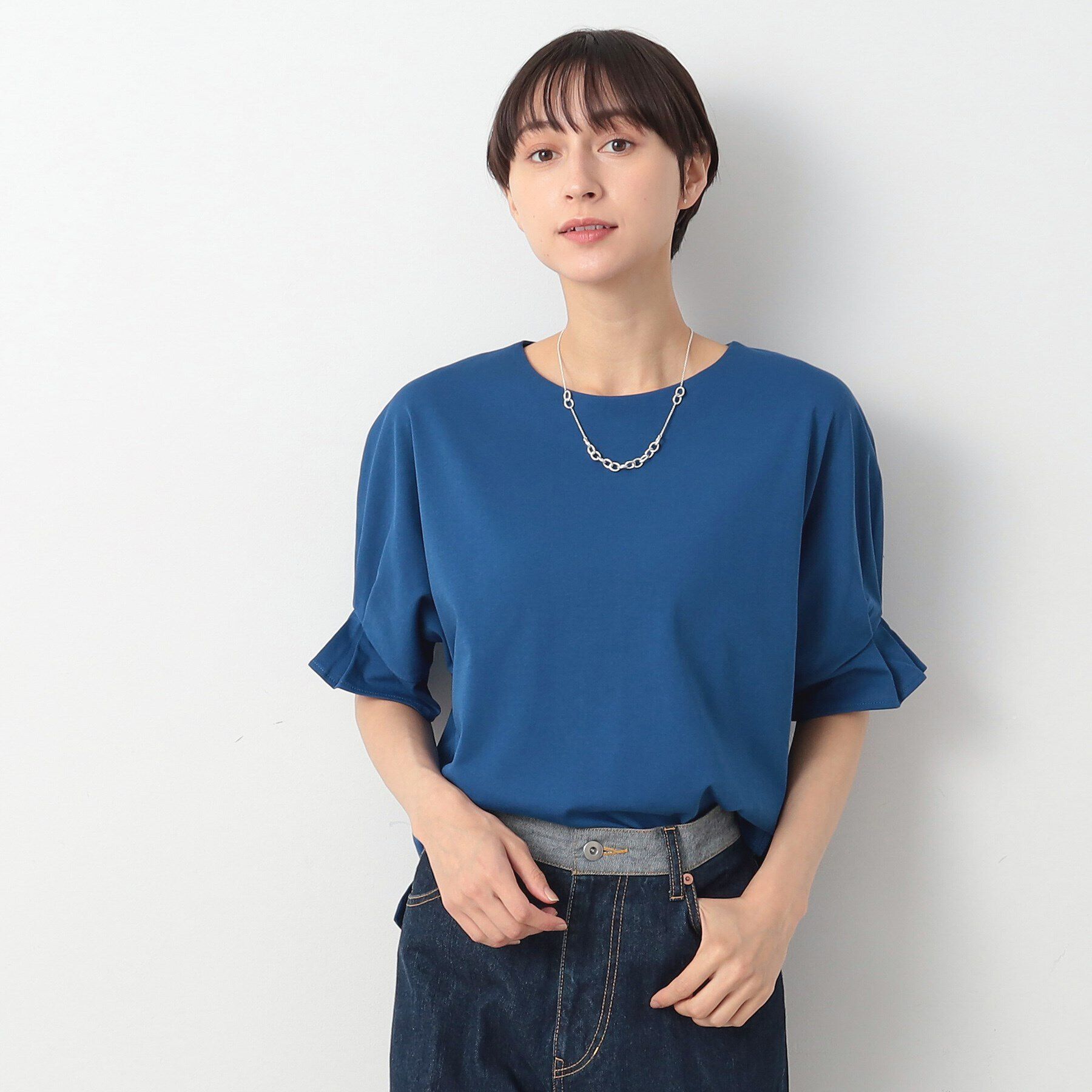 Dessin「【秋色登場・洗える】袖口タックカットソー（XS～L）」|Tシャツ・カットソー|