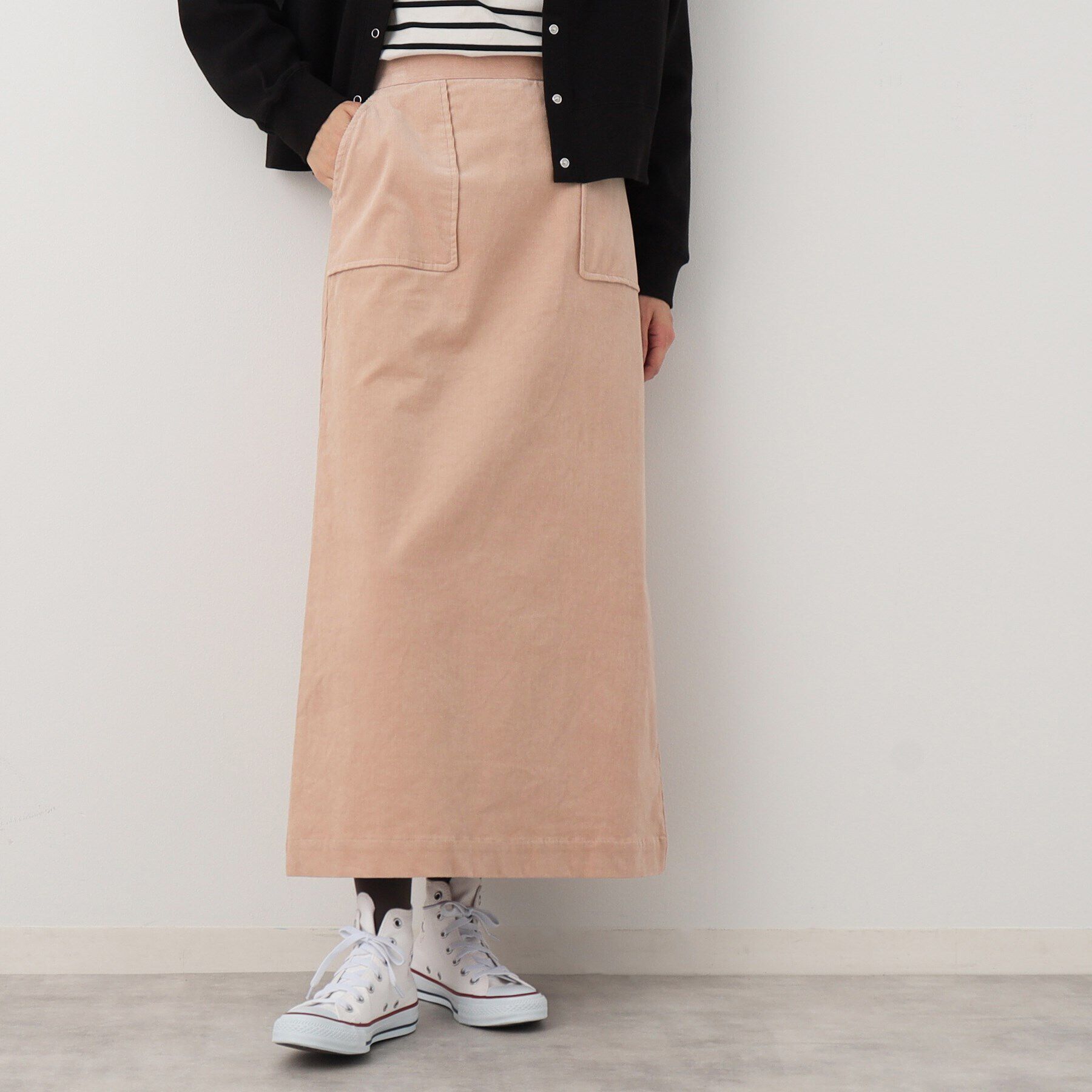 Dessin「コーデュロイロングタイトスカート（XS～L）」|スカート|ライトピンク(070