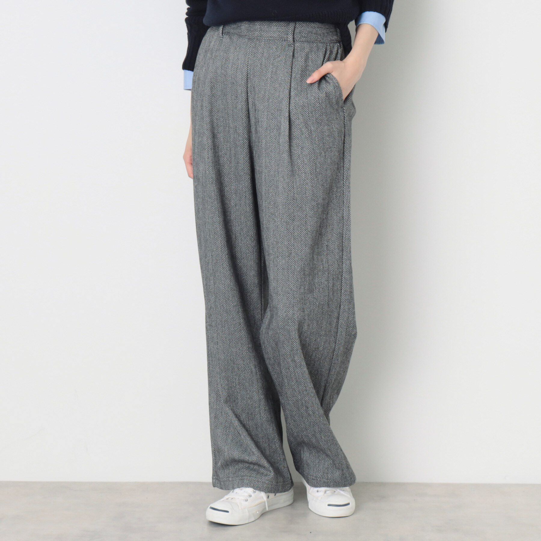 Dessin「【後ろウエストゴム・洗える】リラックスワイドパンツ（XS～L）」|その他|