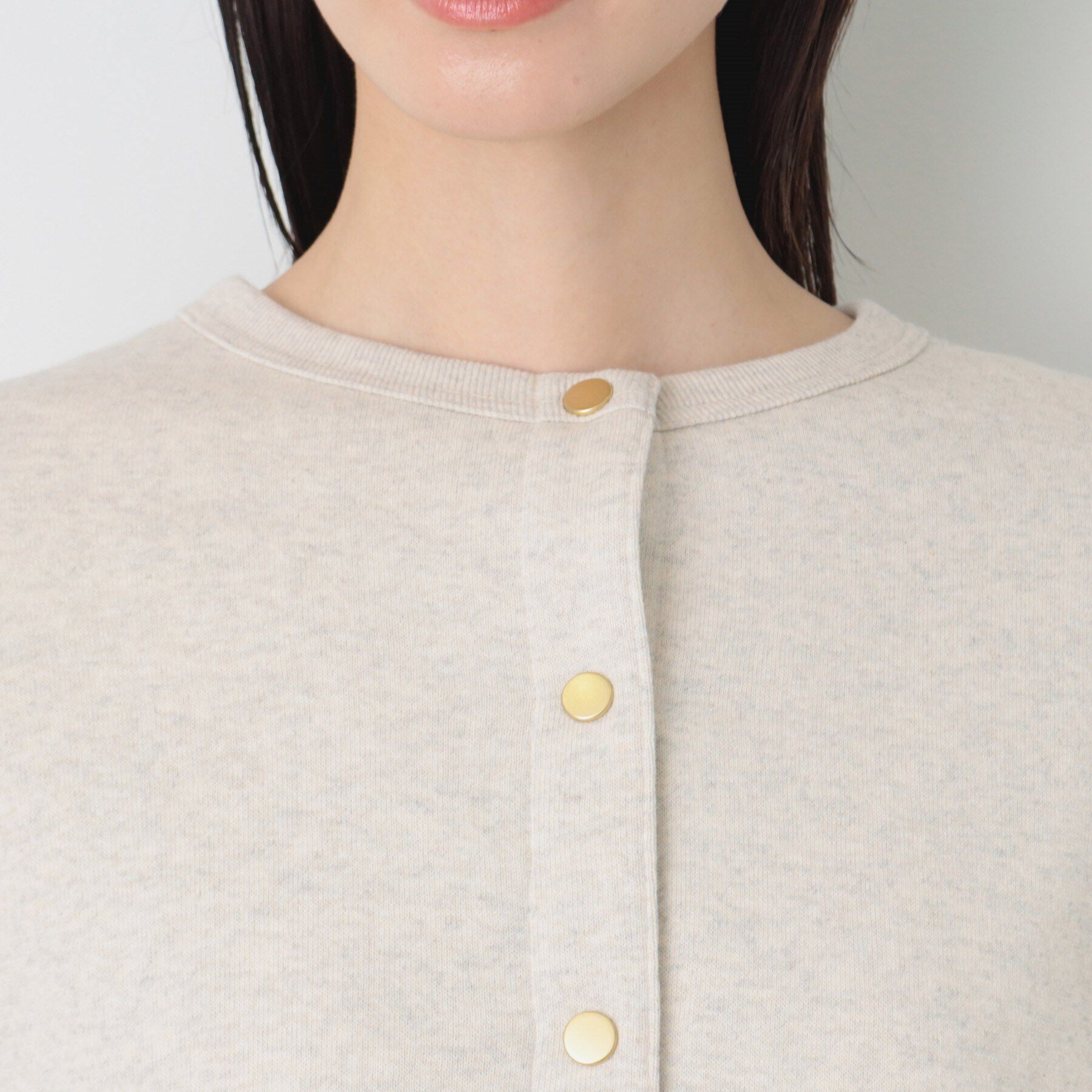 Dessin「【洗える】吊り裏毛クルーネックカーディガン」|カーディガン|