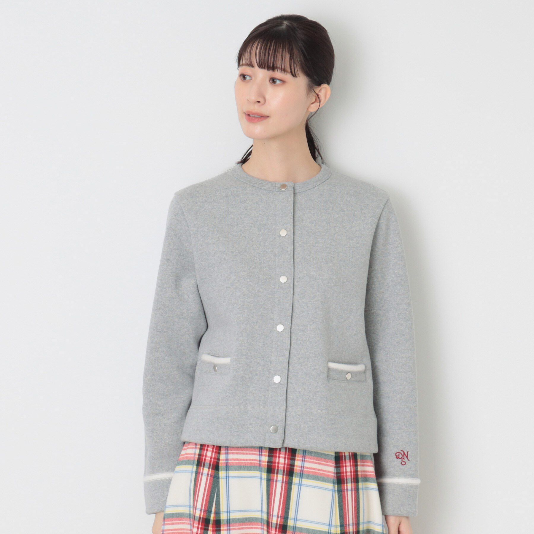 Dessin「【洗える】吊り裏毛クルーネックカーディガン」|カーディガン|