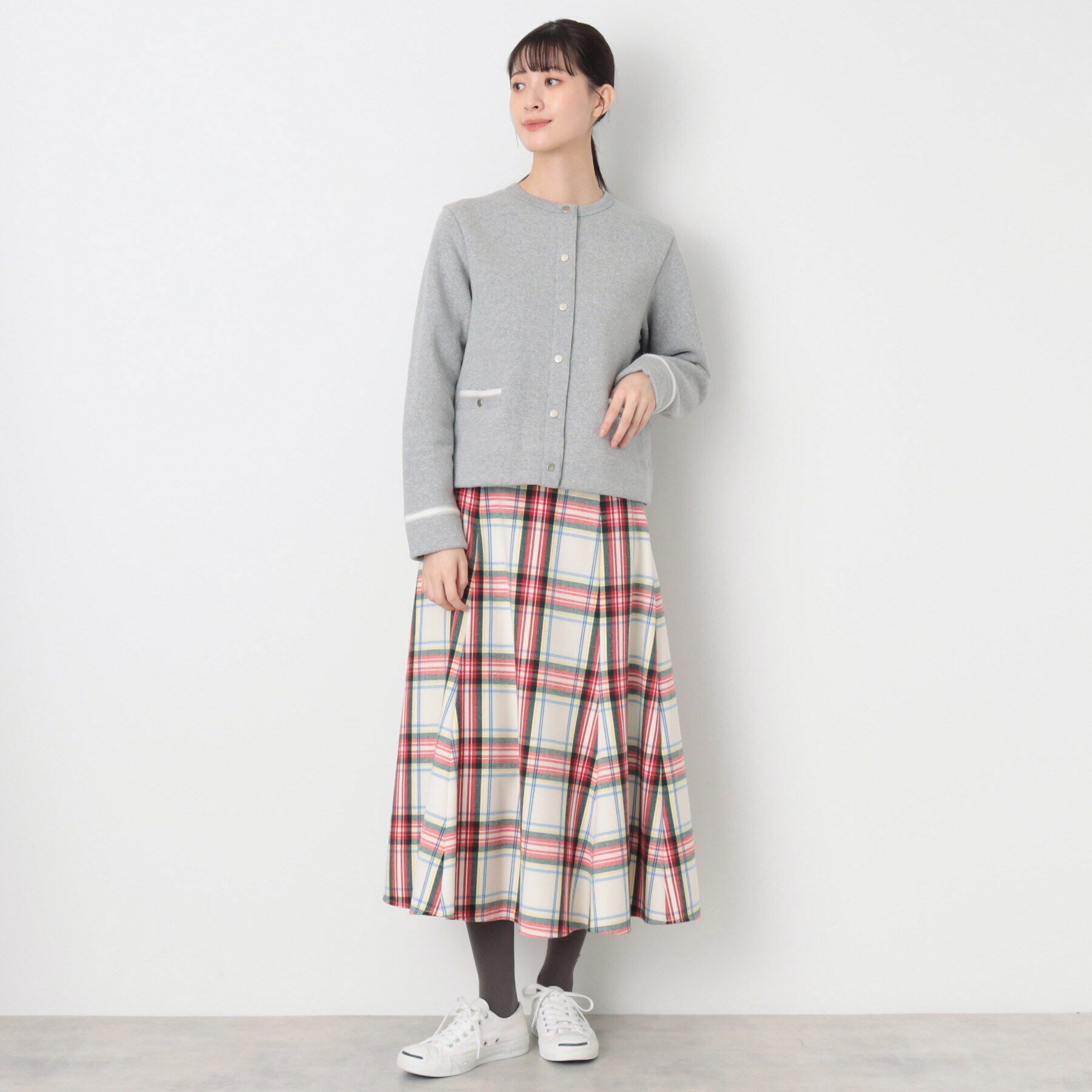 Dessin「【洗える】吊り裏毛クルーネックカーディガン」|カーディガン|