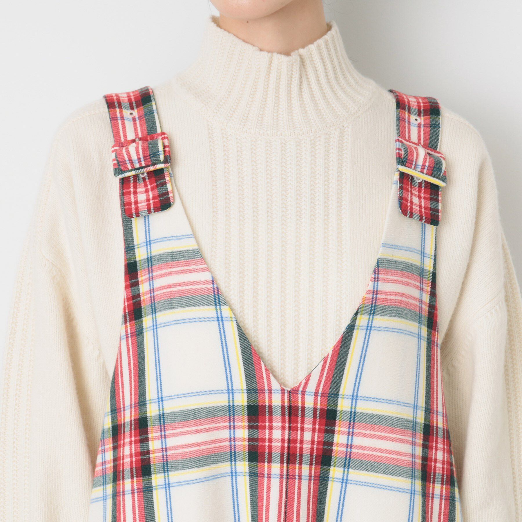 Dessin「【洗える】チェック柄ジャンパースカート」|ワンピース|