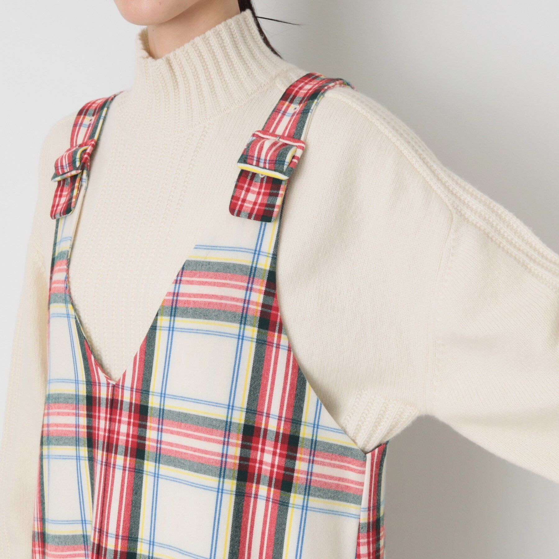 Dessin「【洗える】チェック柄ジャンパースカート」|ワンピース|