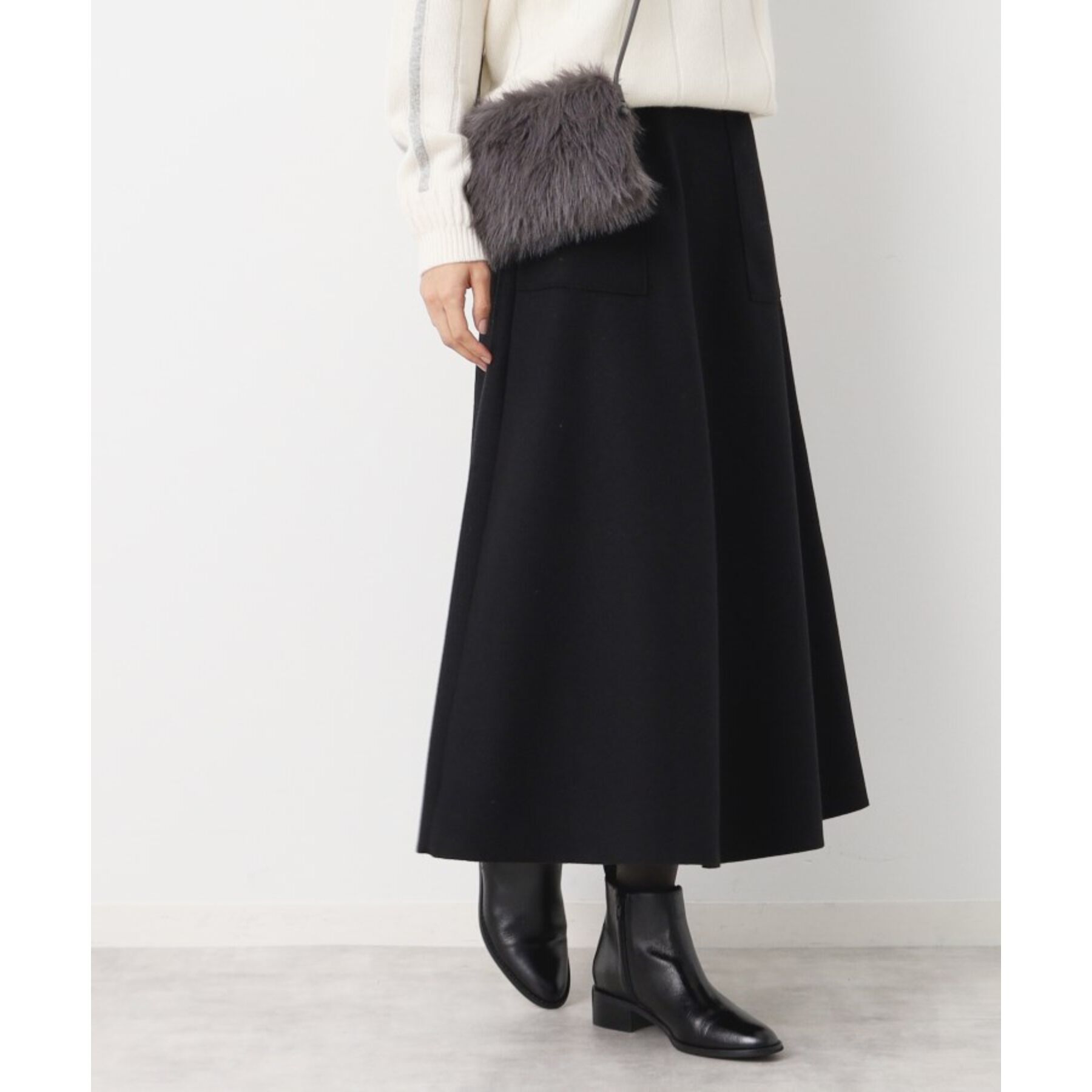 Dessin「【7色展開・後ろゴム】フレアメルトンスカート（XS～L）」|スカート|