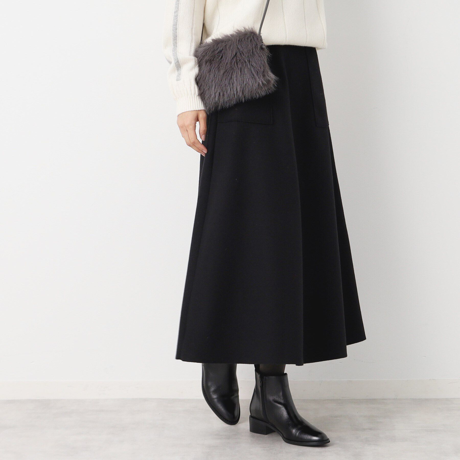 Dessin「【7色展開・後ろゴム】フレアメルトンスカート（XS～L）」|スカート|