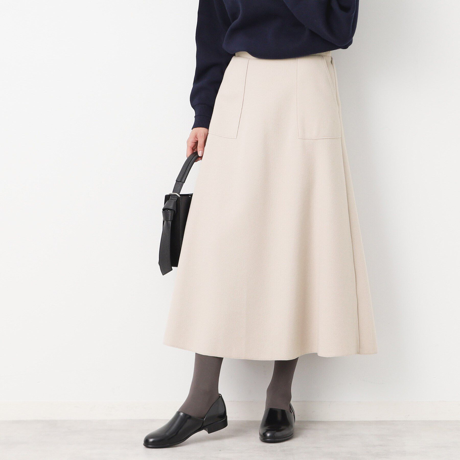 Dessin「【7色展開・後ろゴム】フレアメルトンスカート（XS～L）」|スカート|