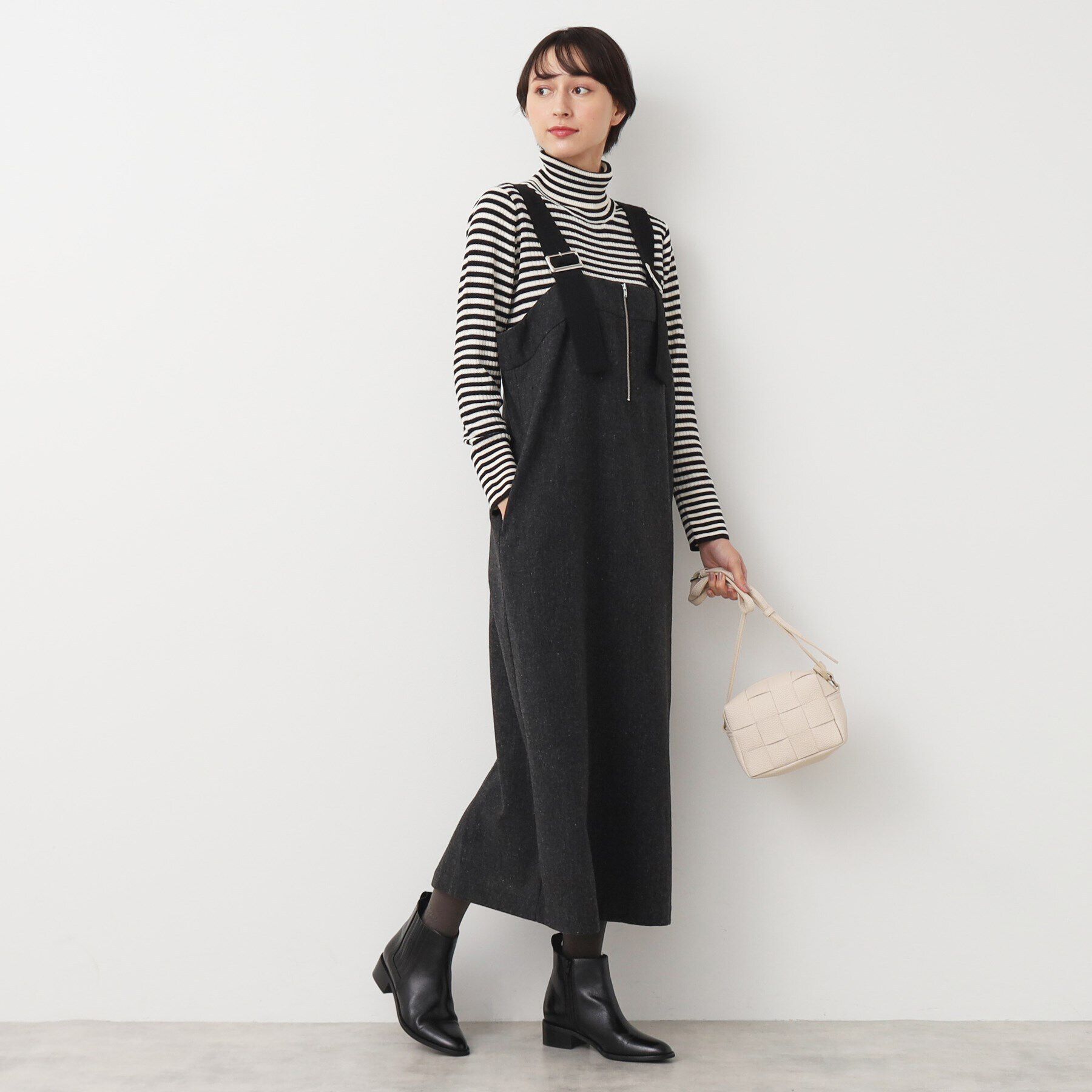 Dessin「【洗える】ツイードジャンパースカート」|ワンピース|