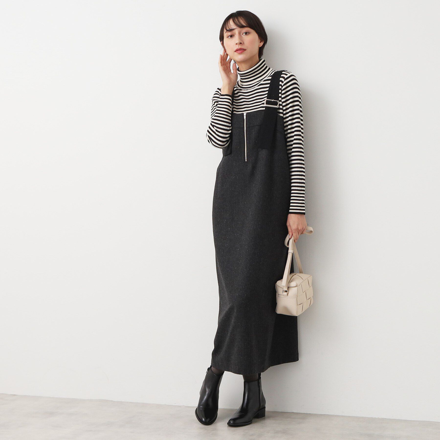 Dessin「【洗える】ツイードジャンパースカート」|ワンピース|