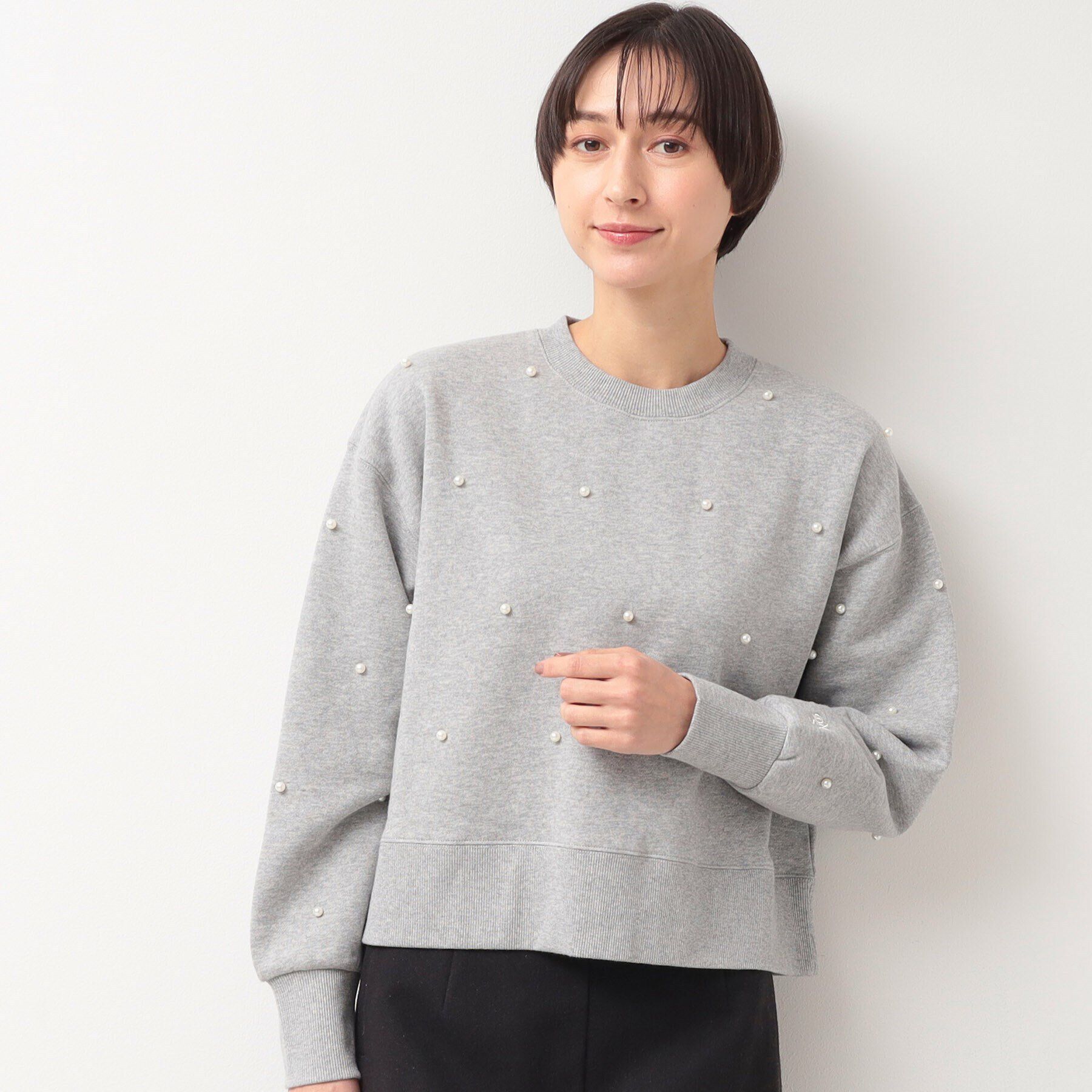 Dessin「【洗える】パール調付きスウェット（S～L）」|Tシャツ・カットソー|