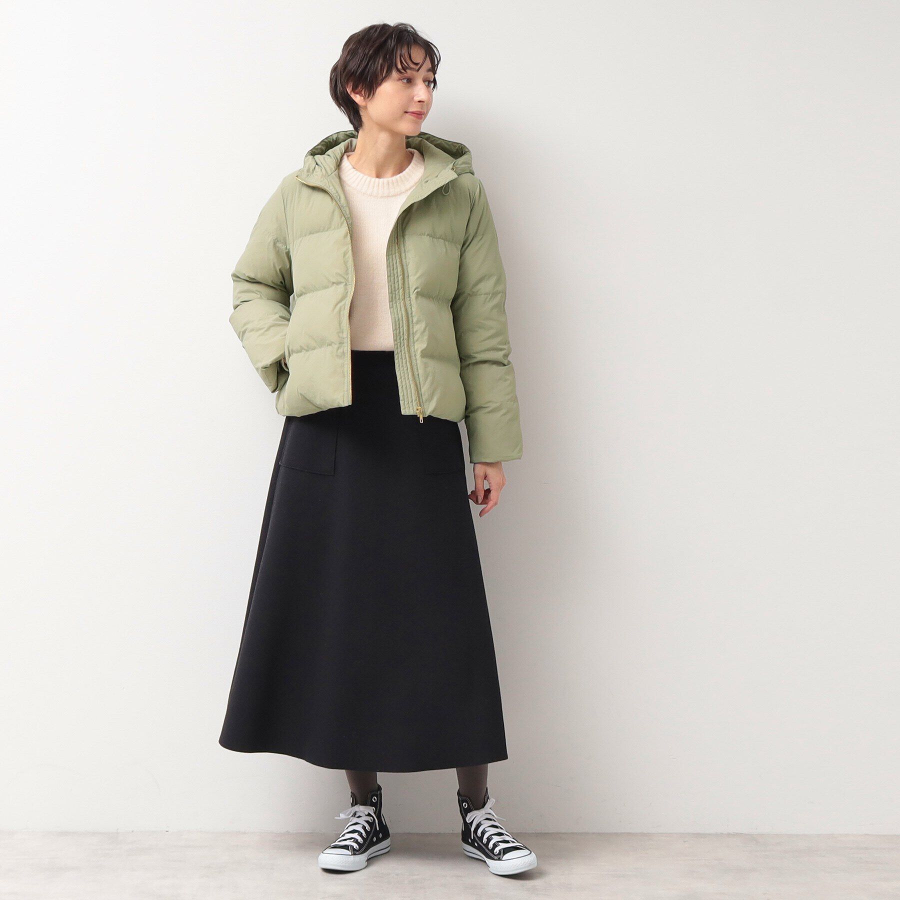 Dessin「フード付き中綿ショートコート」|ダウン|