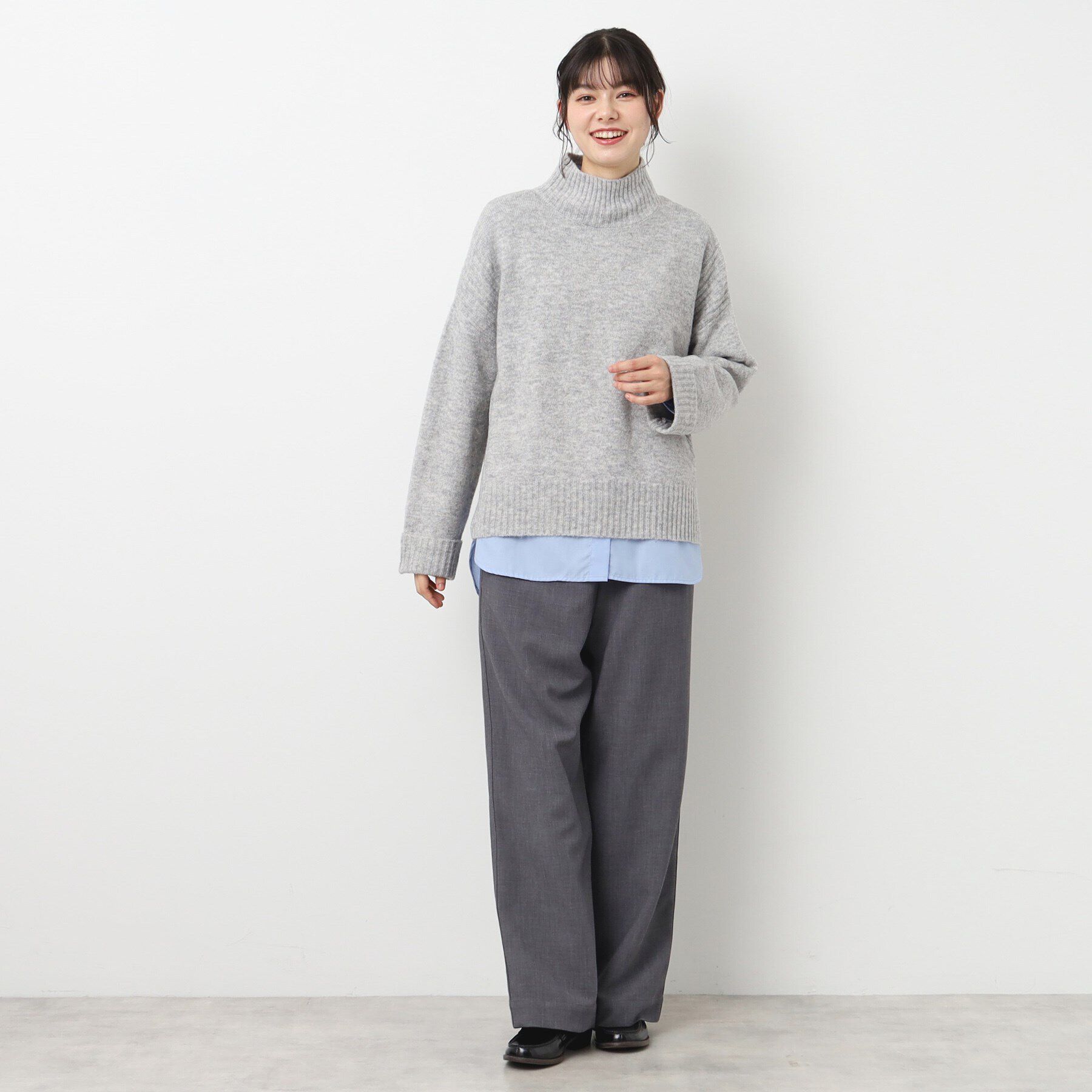 Dessin「【洗える】フェアリーハイネックニット（XS～L）」|ニット・セーター|