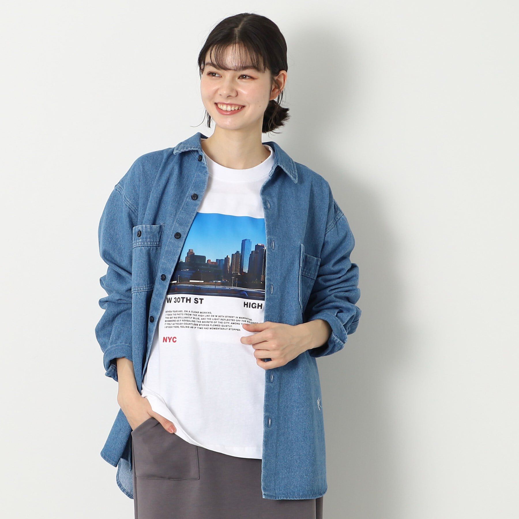 Dessin「【ユニセックス・洗える】フォトプリントロングスリーブTシャツ」|Tシャツ・カットソー|アイボリー(004)