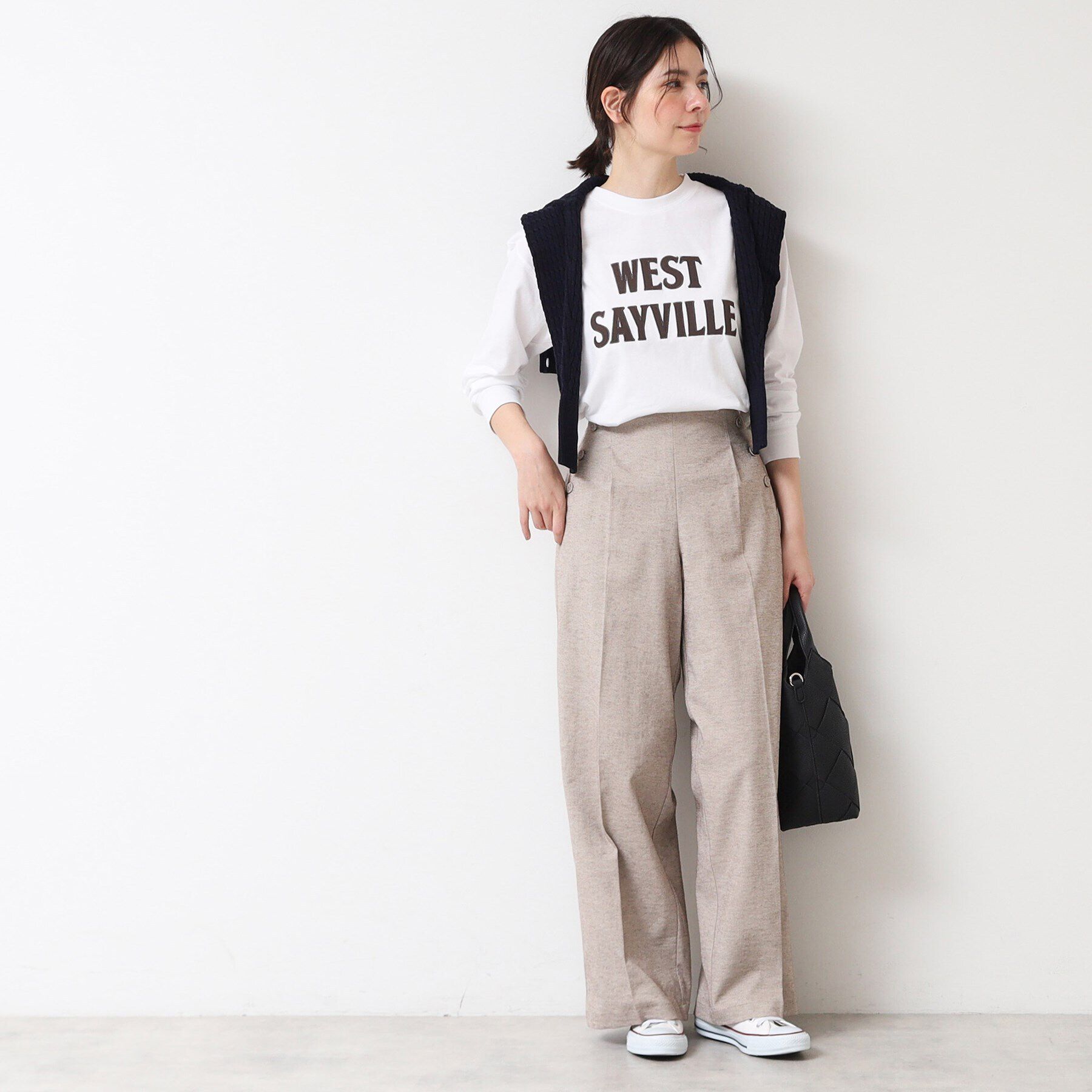 Dessin「【ユニセックス・洗える】ロングスリーブロゴTシャツ」|Tシャツ・カットソー|