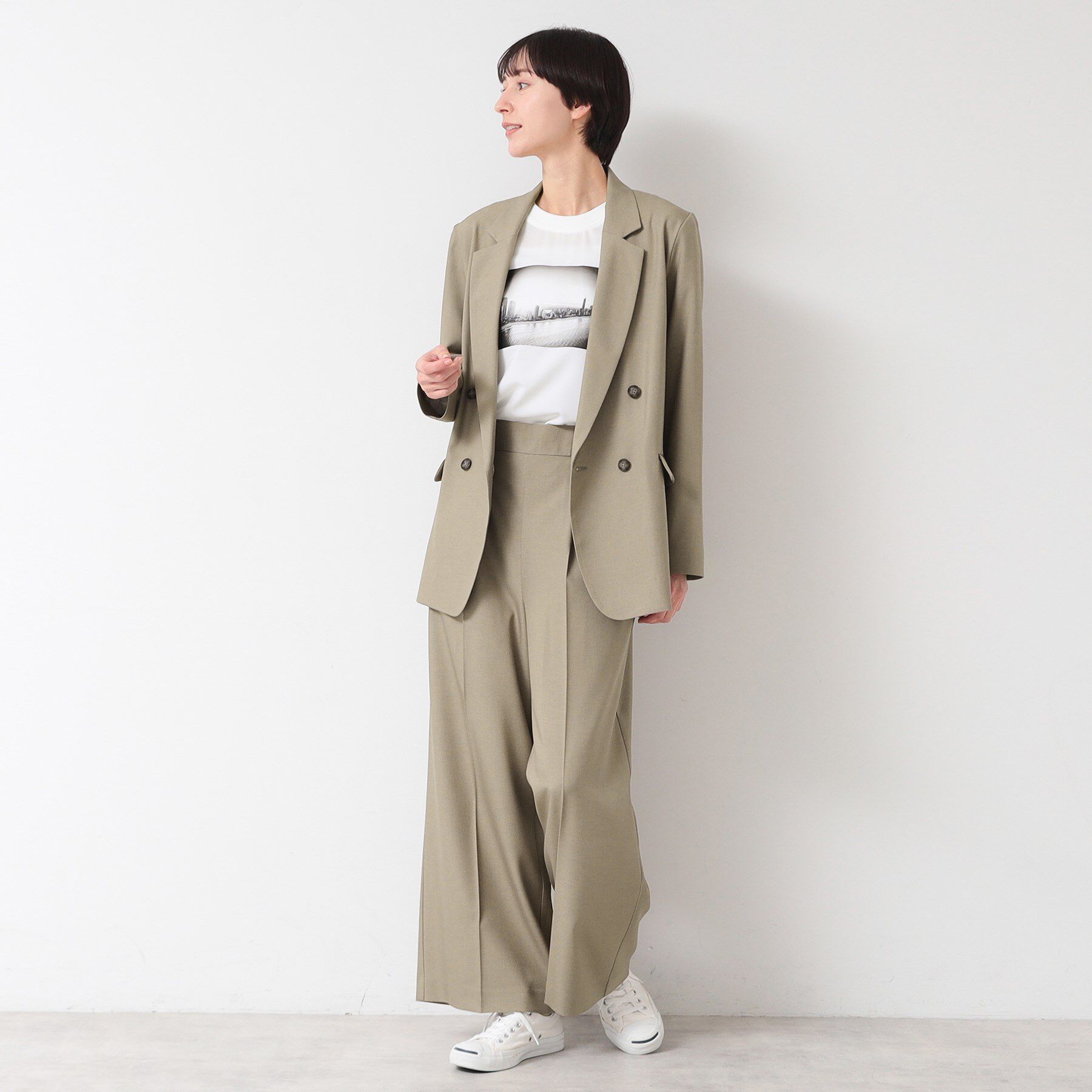 Dessin「【セットアップ可能・洗える】ダブルジャケット（S～L)」|テーラードジャケット|
