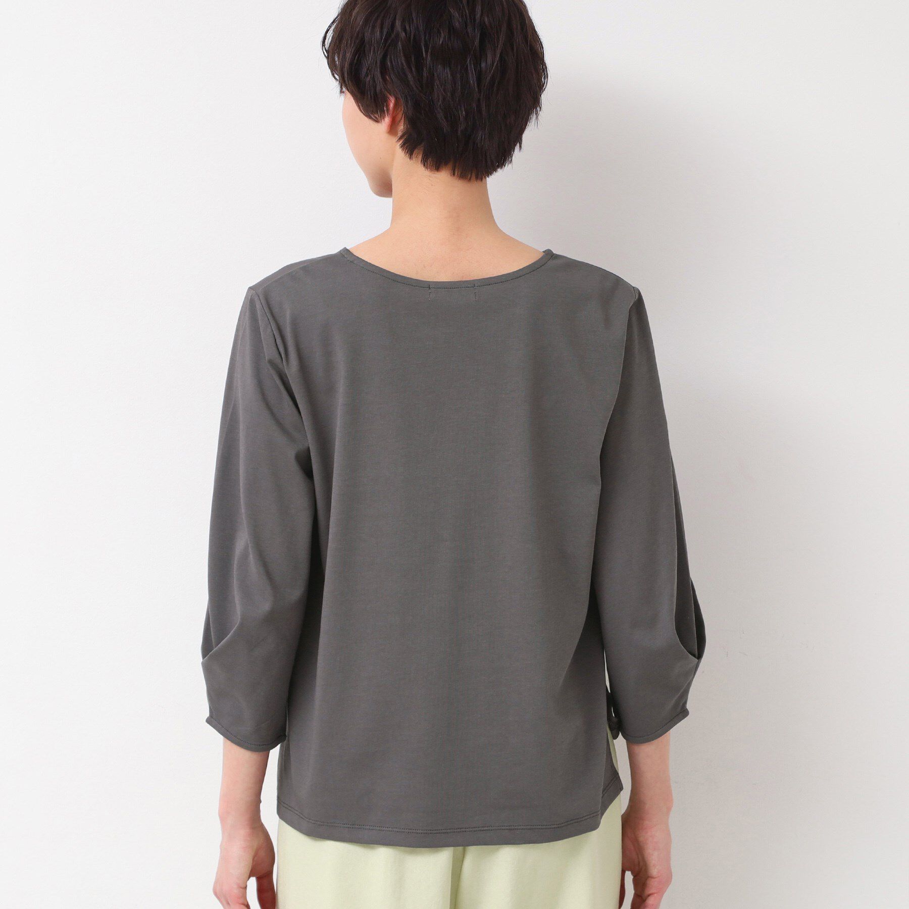 Dessin「【接触冷感・UV・洗える】袖ニュアンスカットソー」|Tシャツ・カットソー|