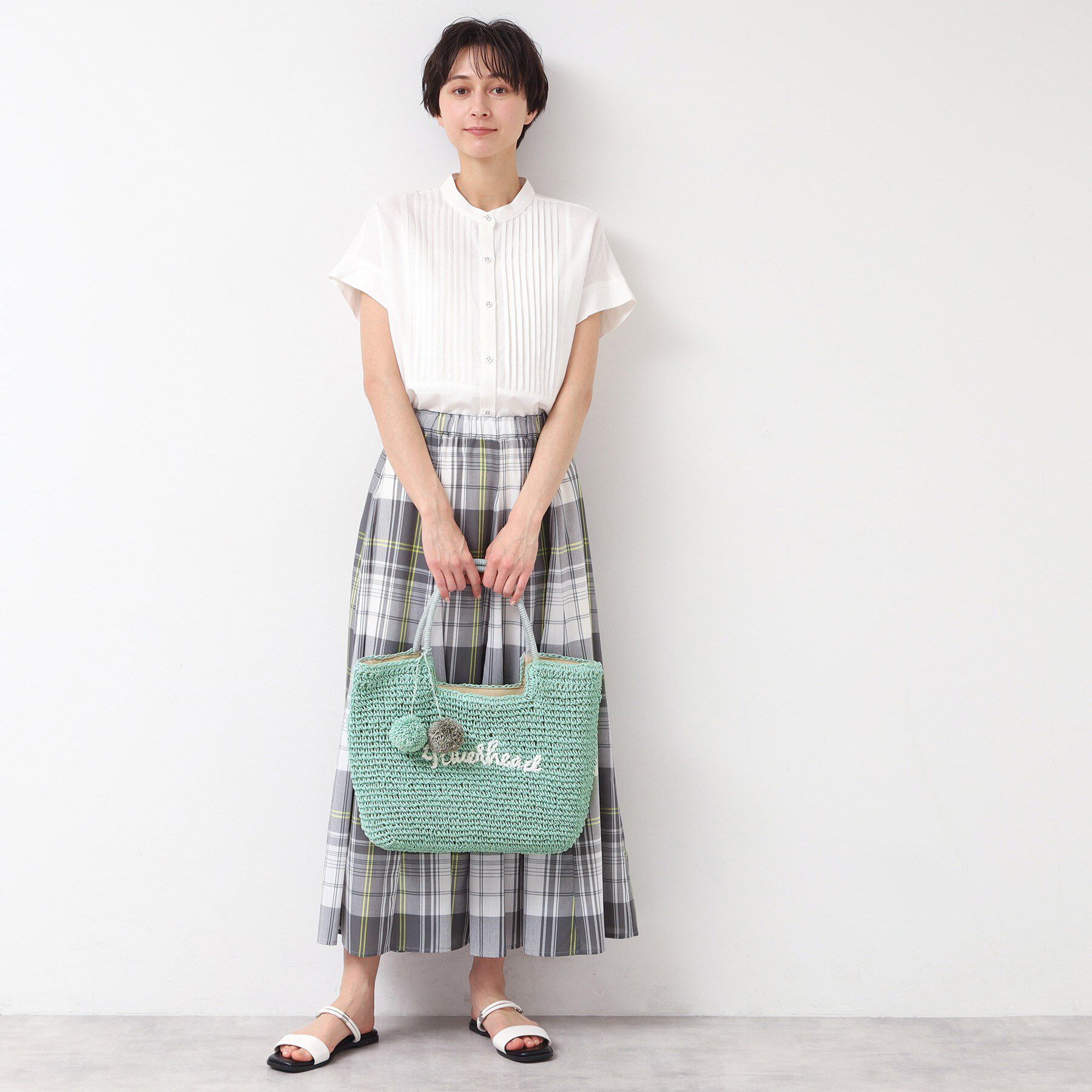 Dessin「【軽量・A4収納可】ポンポンチャームペーパーロゴトートバッグ」|トートバッグ|