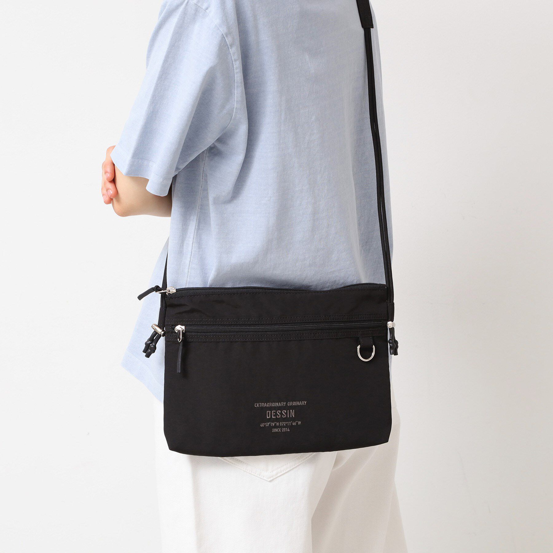 Dessin「ドローコードサコッシュ」|ショルダー・メッセンジャー|ブラック(019)