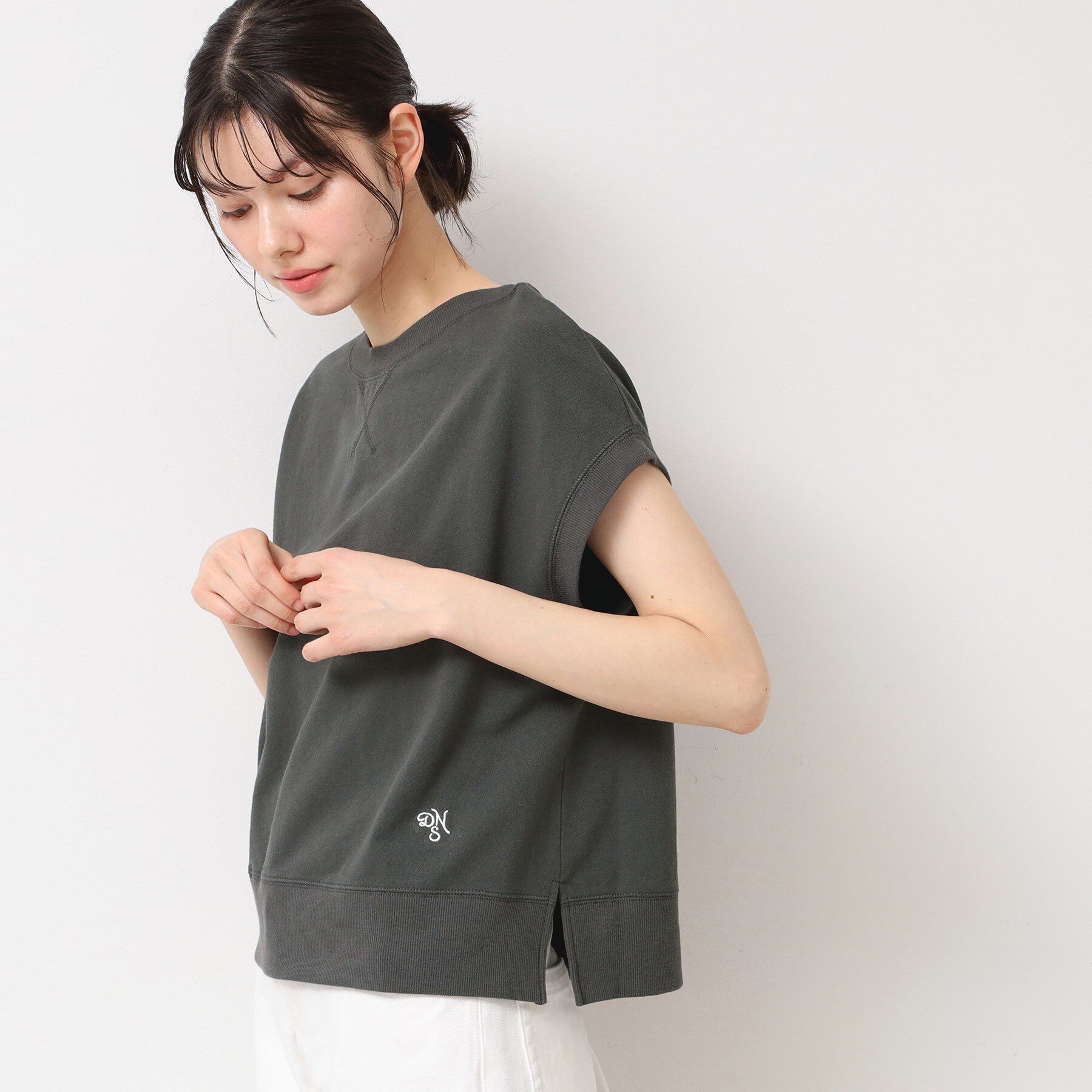 Dessin「【洗える】フレンチスリーブリブ付きカットソー（S～L）」|Tシャツ・カットソー|