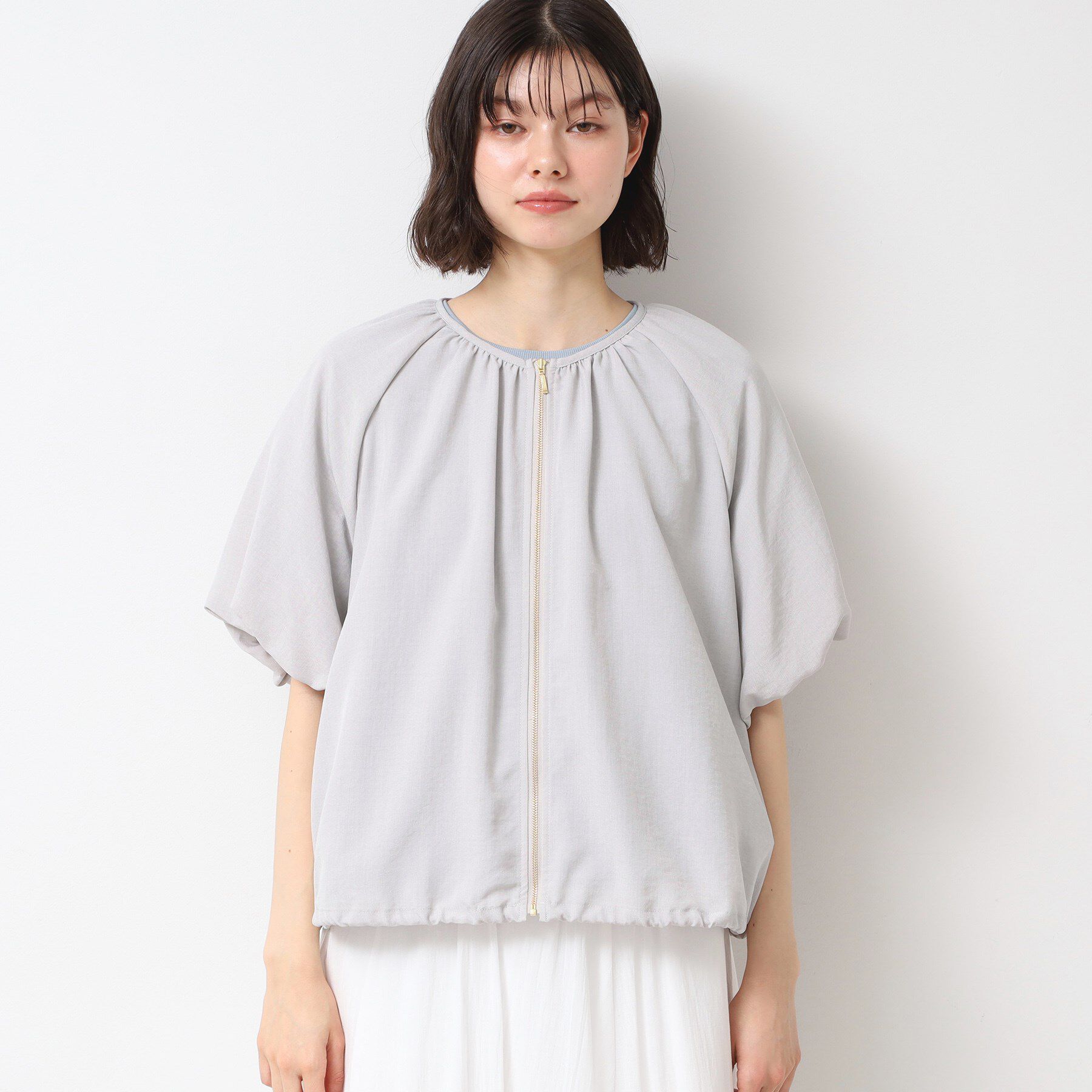 Dessin「【洗える】ドローコード付きバルーン袖ブルゾン」|ブルゾン・スタジャン|