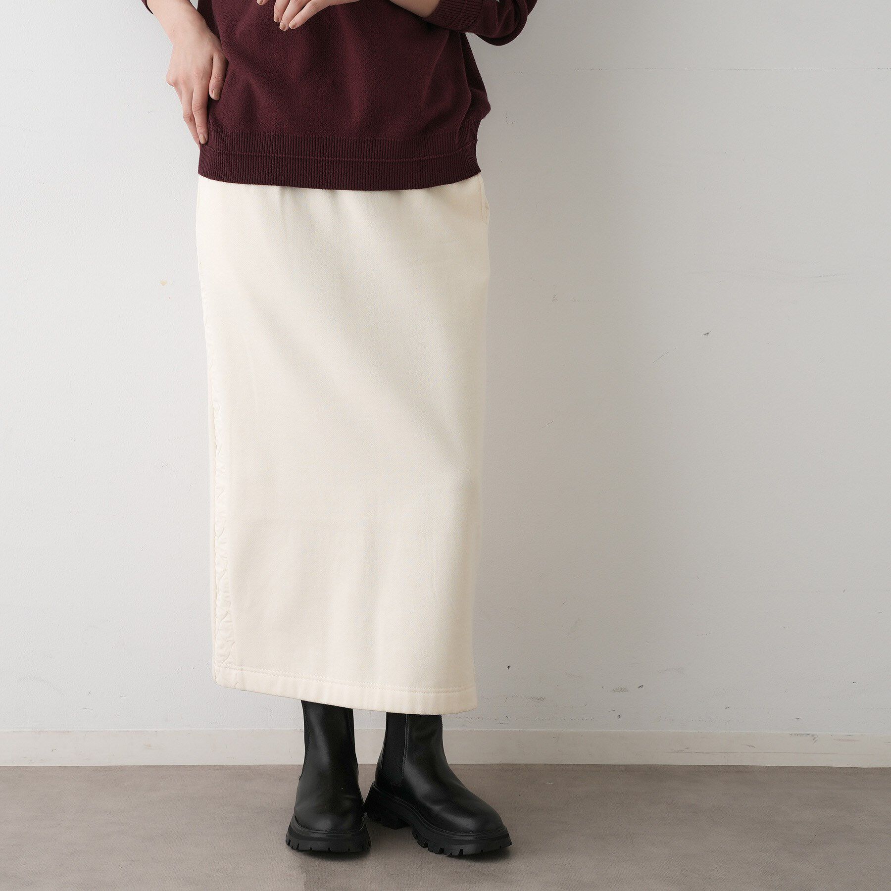 Dessin「【セットアップ可/ウエストゴム】裏毛Iラインスカート」|スカート|