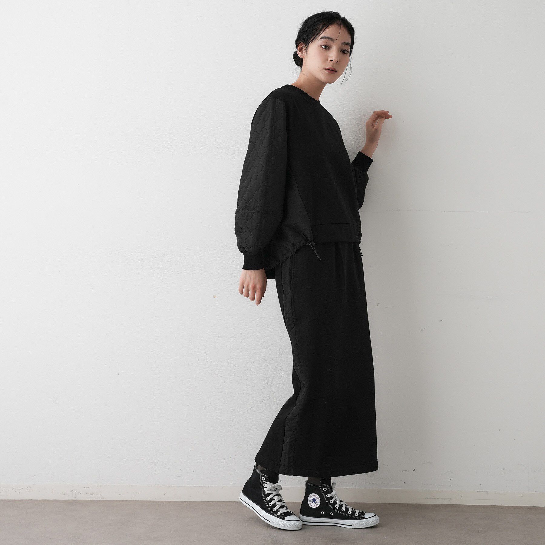 Dessin「【セットアップ可/ウエストゴム】裏毛Iラインスカート」|スカート|