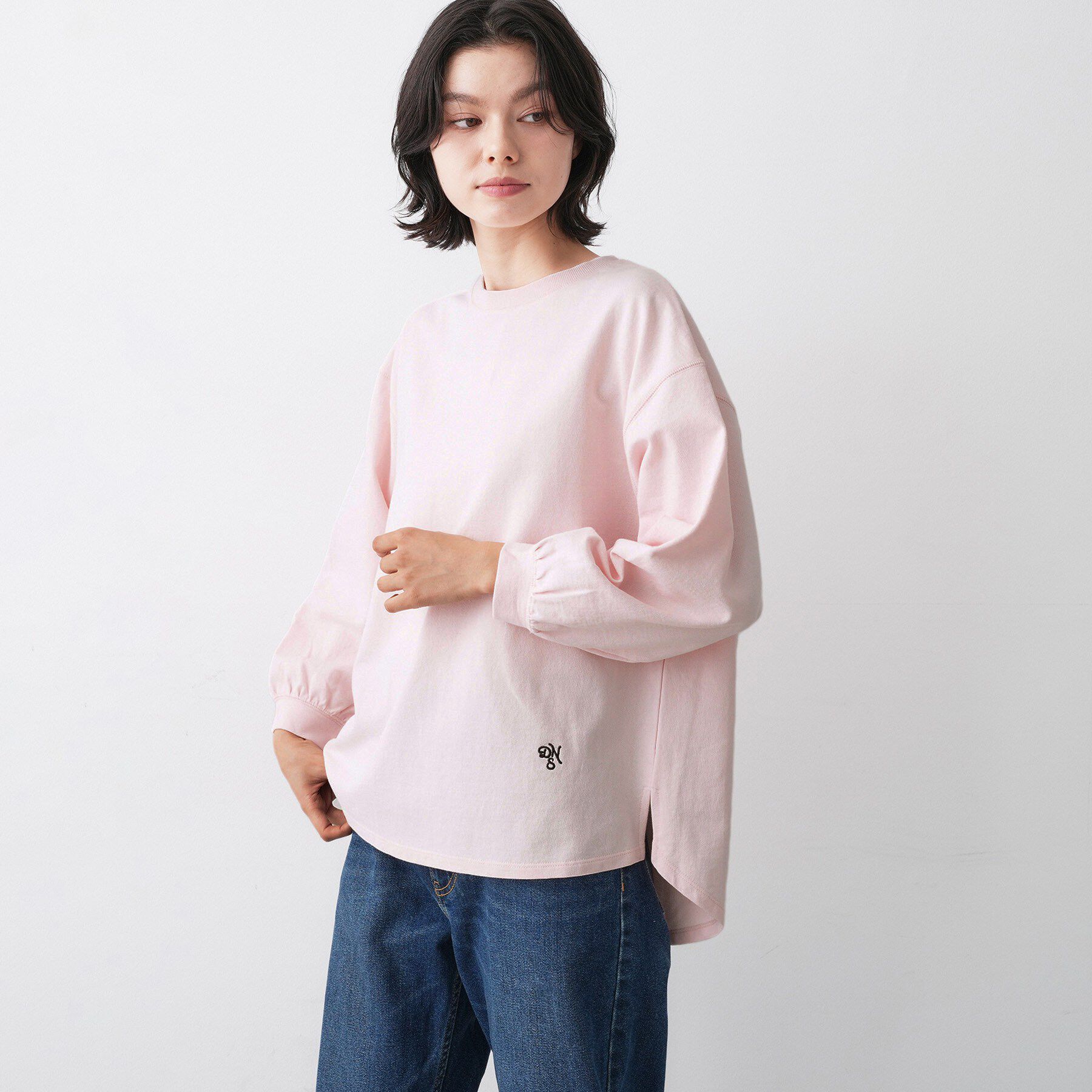 Dessin「【360度可愛い・洗える】バックヘンリーカットソー」|Tシャツ・カットソー|