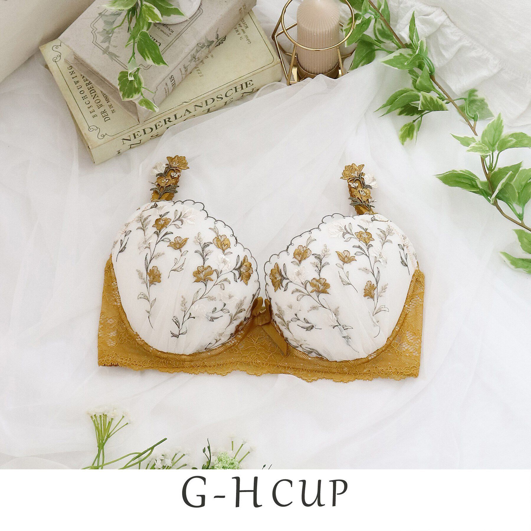 Risa Magli「リュカ ブラジャー」|インナー|マスタード(034)