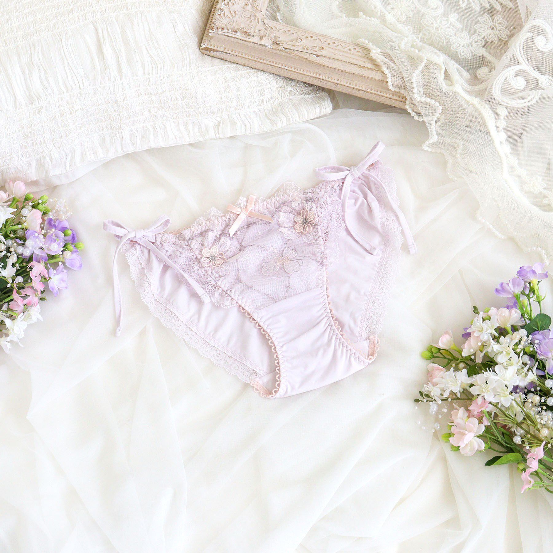 Risa Magli「ヘイリー リボンショーツ」|インナー|ラベンダー(080)