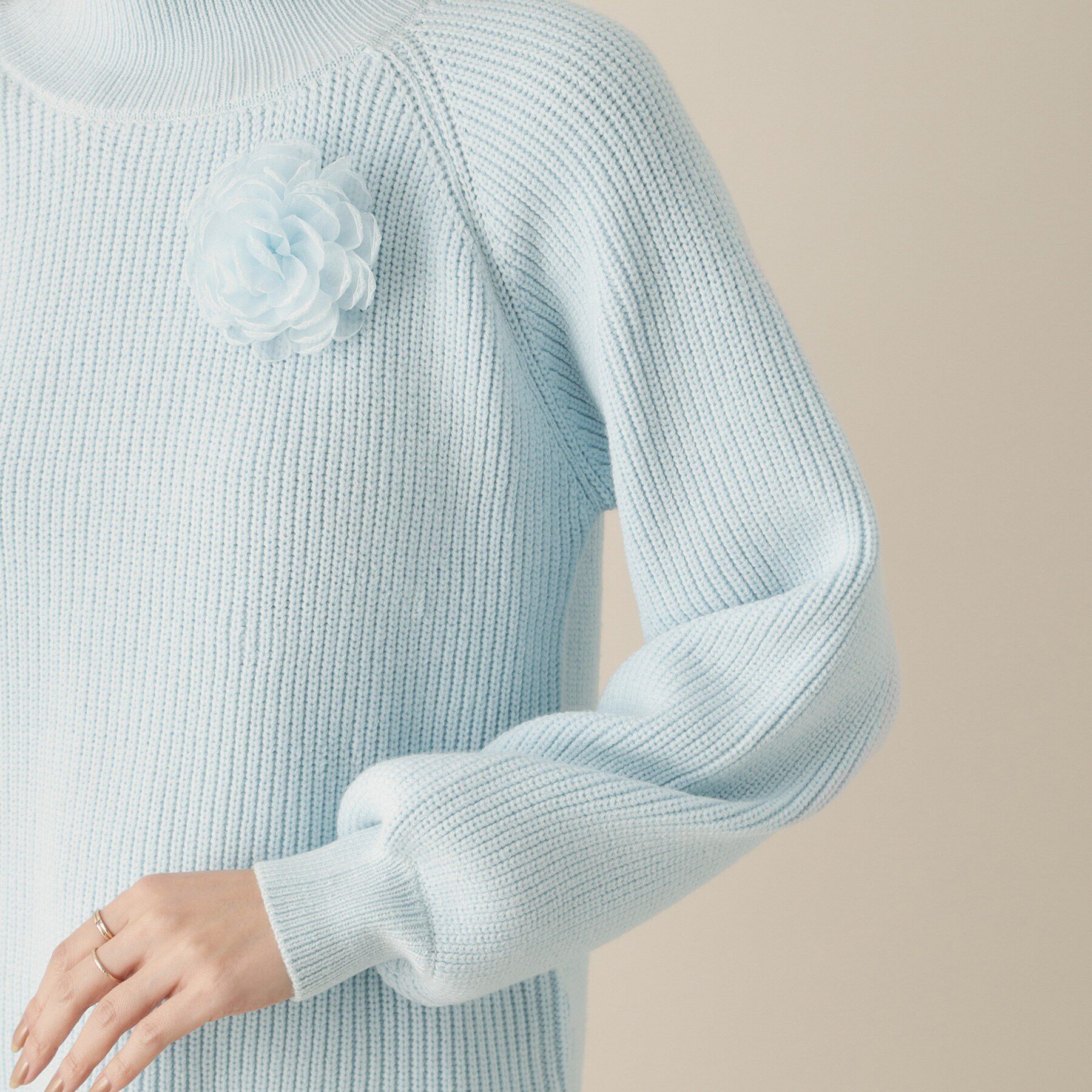 ITS&rsquo;DEMO「【手洗い可】コサージュ付きニット」|ニット・セーター|