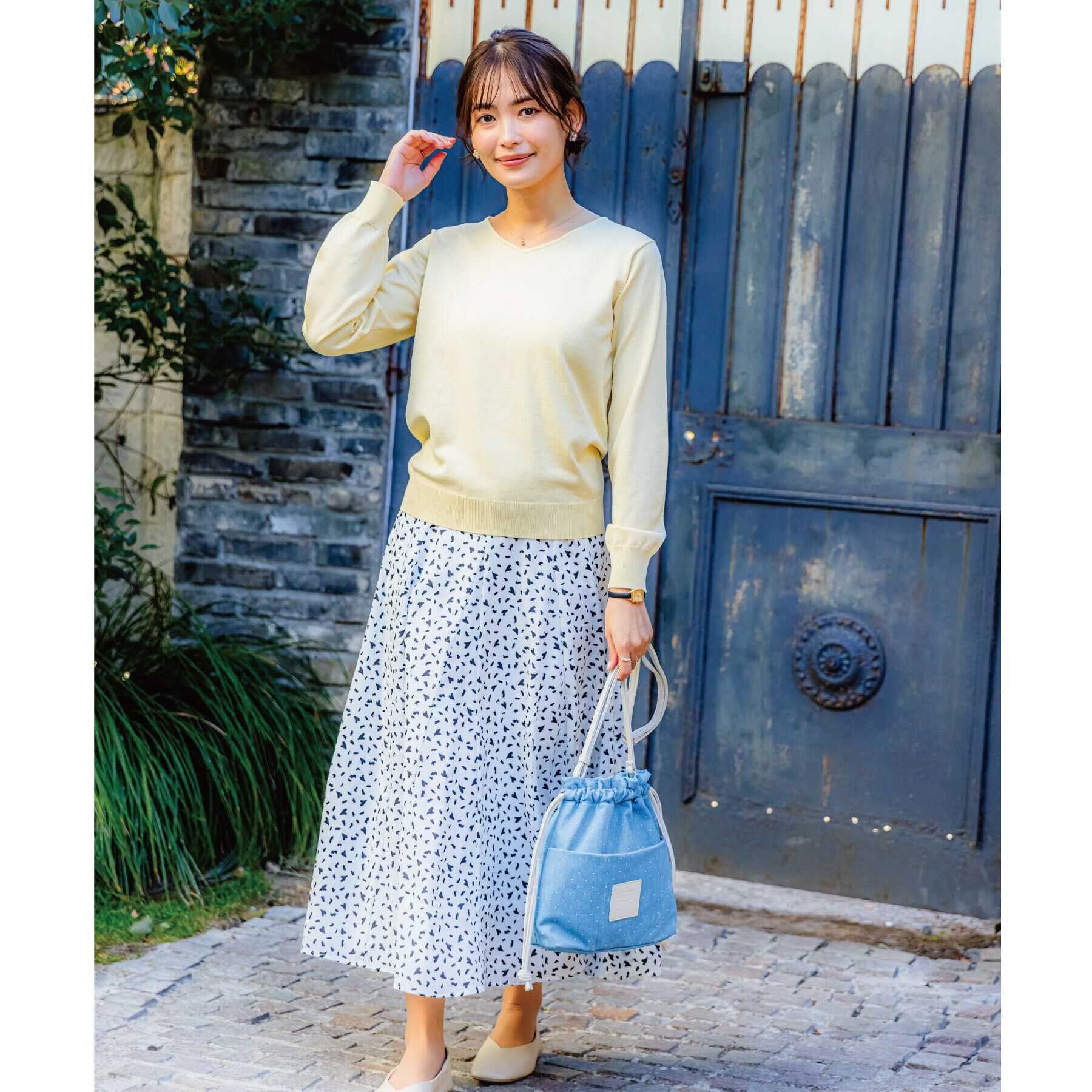 ITS&rsquo;DEMO「【手洗い可／セットアップ可／ウエストゴム】ハートプリントスカート」|スカート|