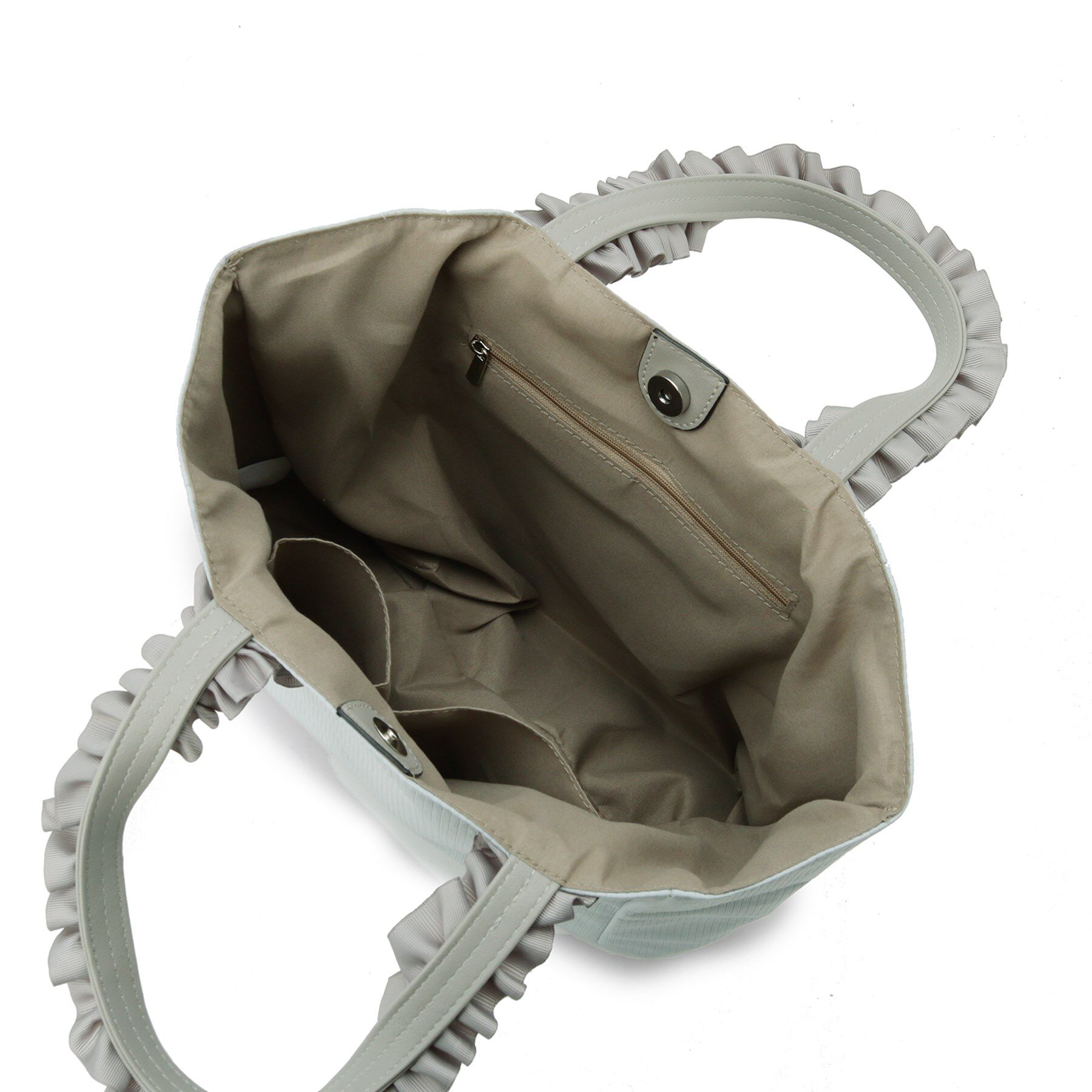 ITS&rsquo;DEMO「【A4対応】ヌビ風フリル手トート」|トートバッグ|