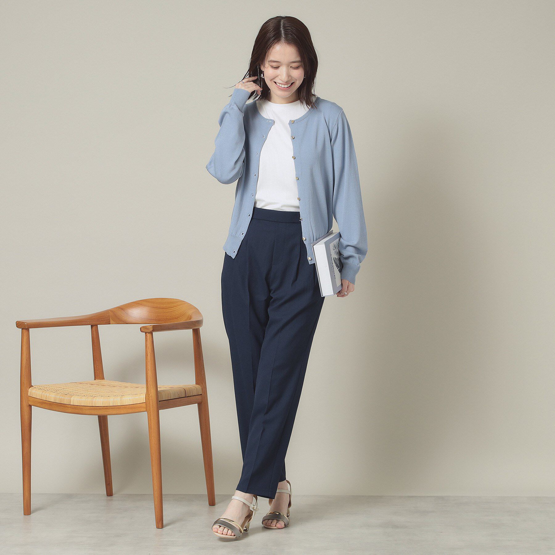 ITS&rsquo;DEMO「【UVカット／アンチピリング／手洗い可】クルーニットカーディガン」|カーディガン|