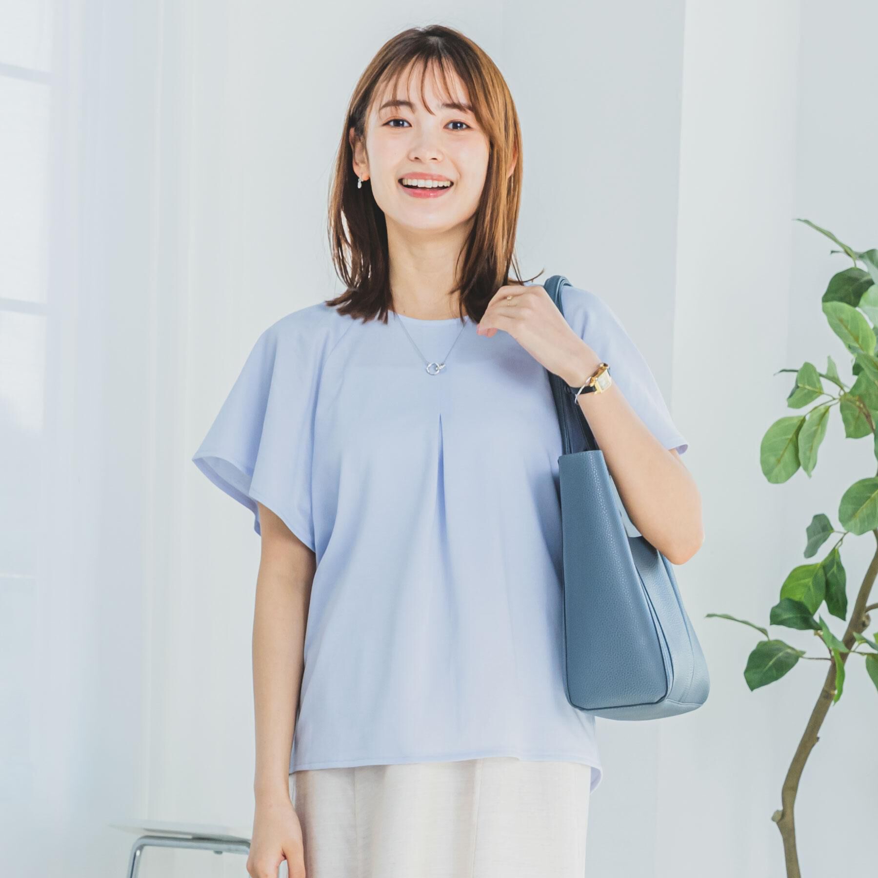 ITS&rsquo;DEMO「【吸水速乾／洗濯機OK／洗濯後しわになりにくい】カットミラノタックプルオーバー」|Tシャツ・カットソー|