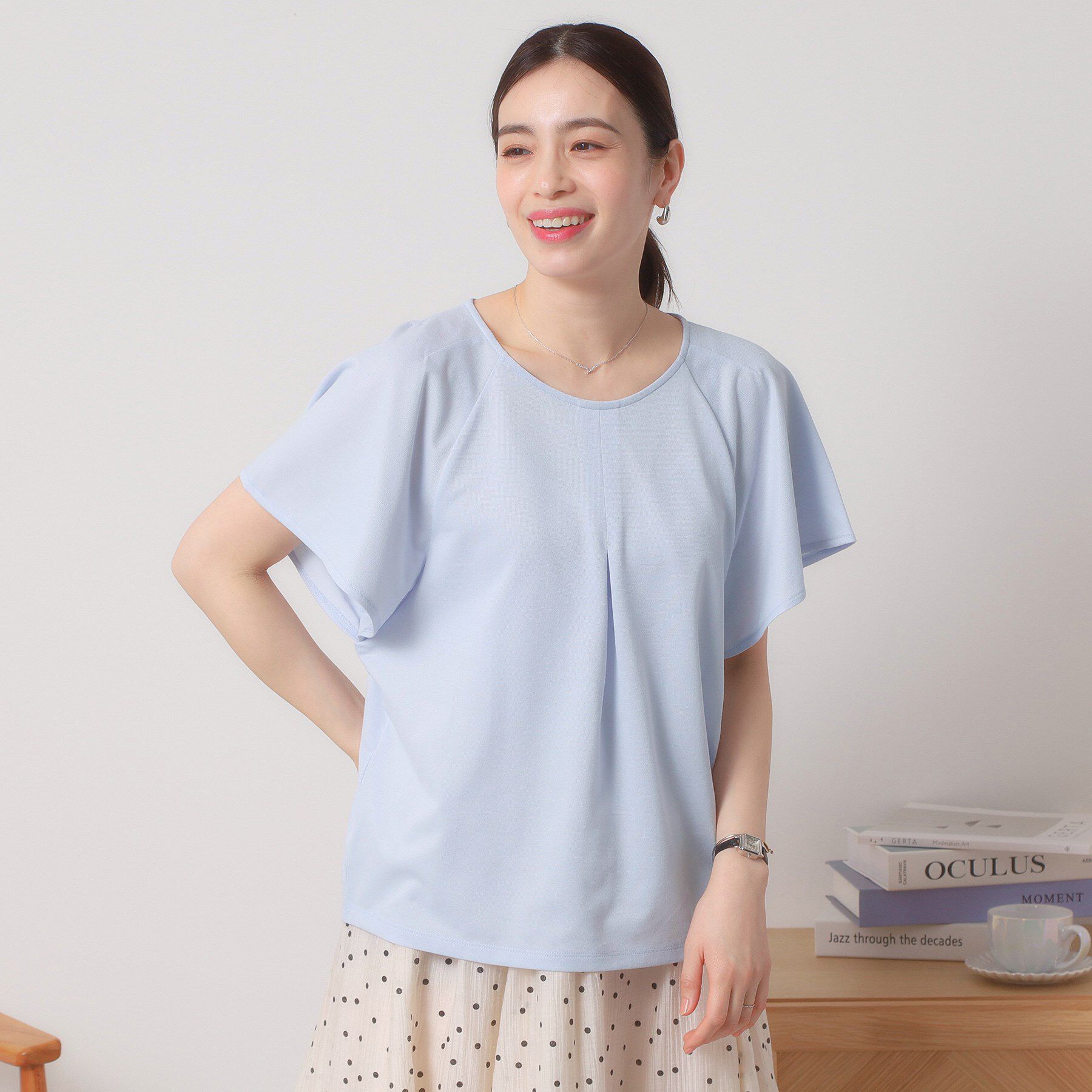 ITS&rsquo;DEMO「【吸水速乾／洗濯機OK／洗濯後しわになりにくい】カットミラノタックプルオーバー」|Tシャツ・カットソー|