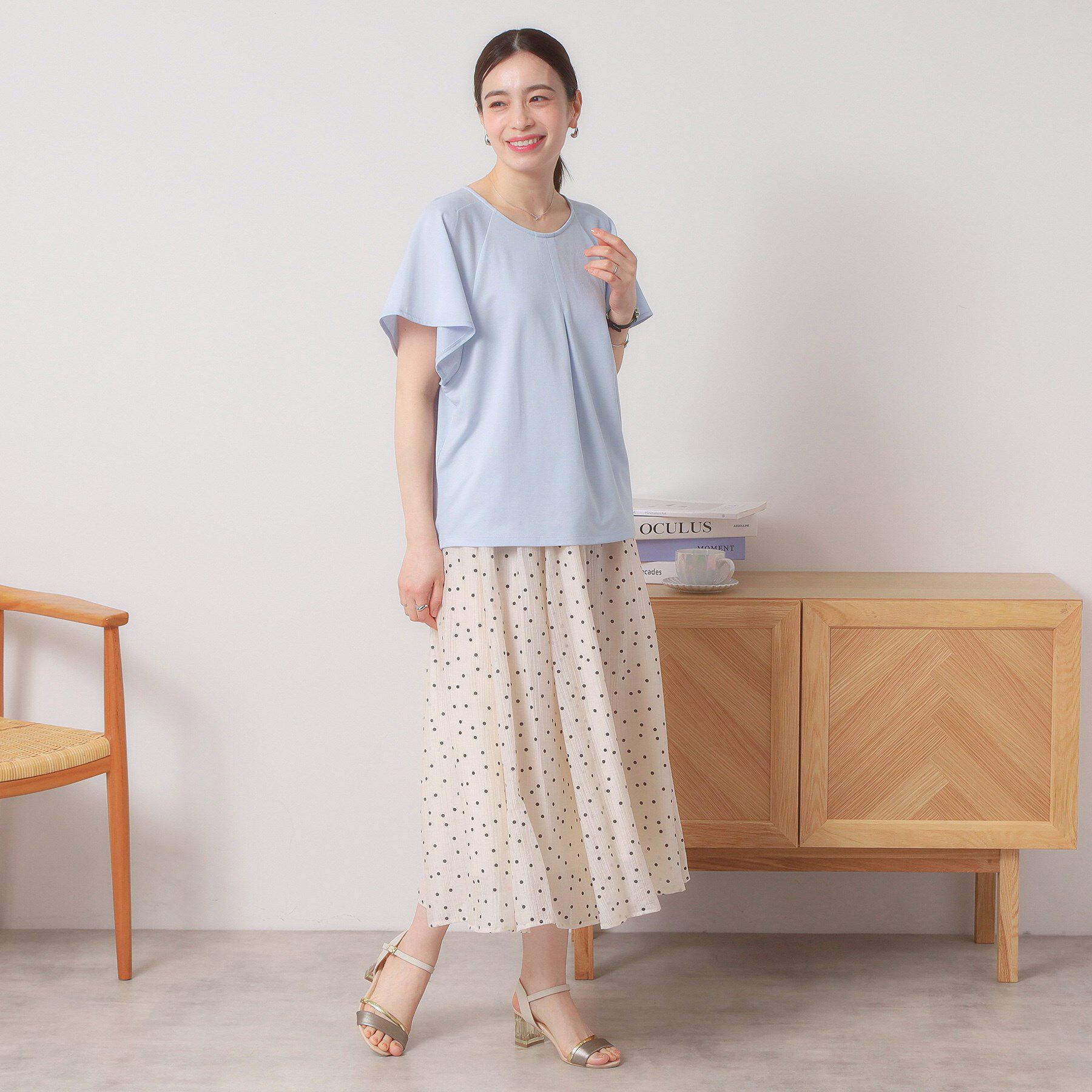 ITS&rsquo;DEMO「【吸水速乾／洗濯機OK／洗濯後しわになりにくい】カットミラノタックプルオーバー」|Tシャツ・カットソー|