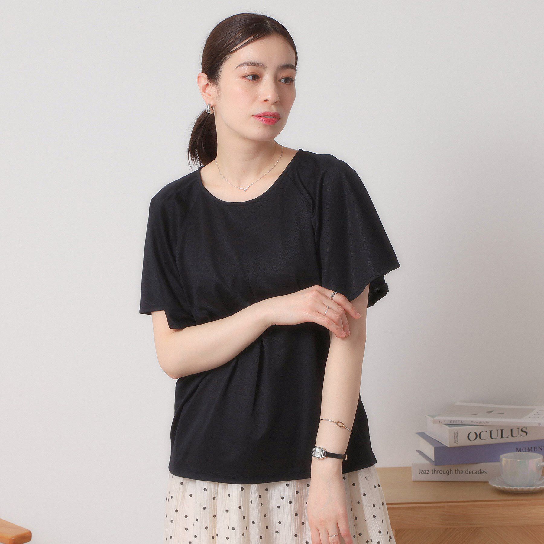 ITS&rsquo;DEMO「【吸水速乾／洗濯機OK／洗濯後しわになりにくい】カットミラノタックプルオーバー」|Tシャツ・カットソー|