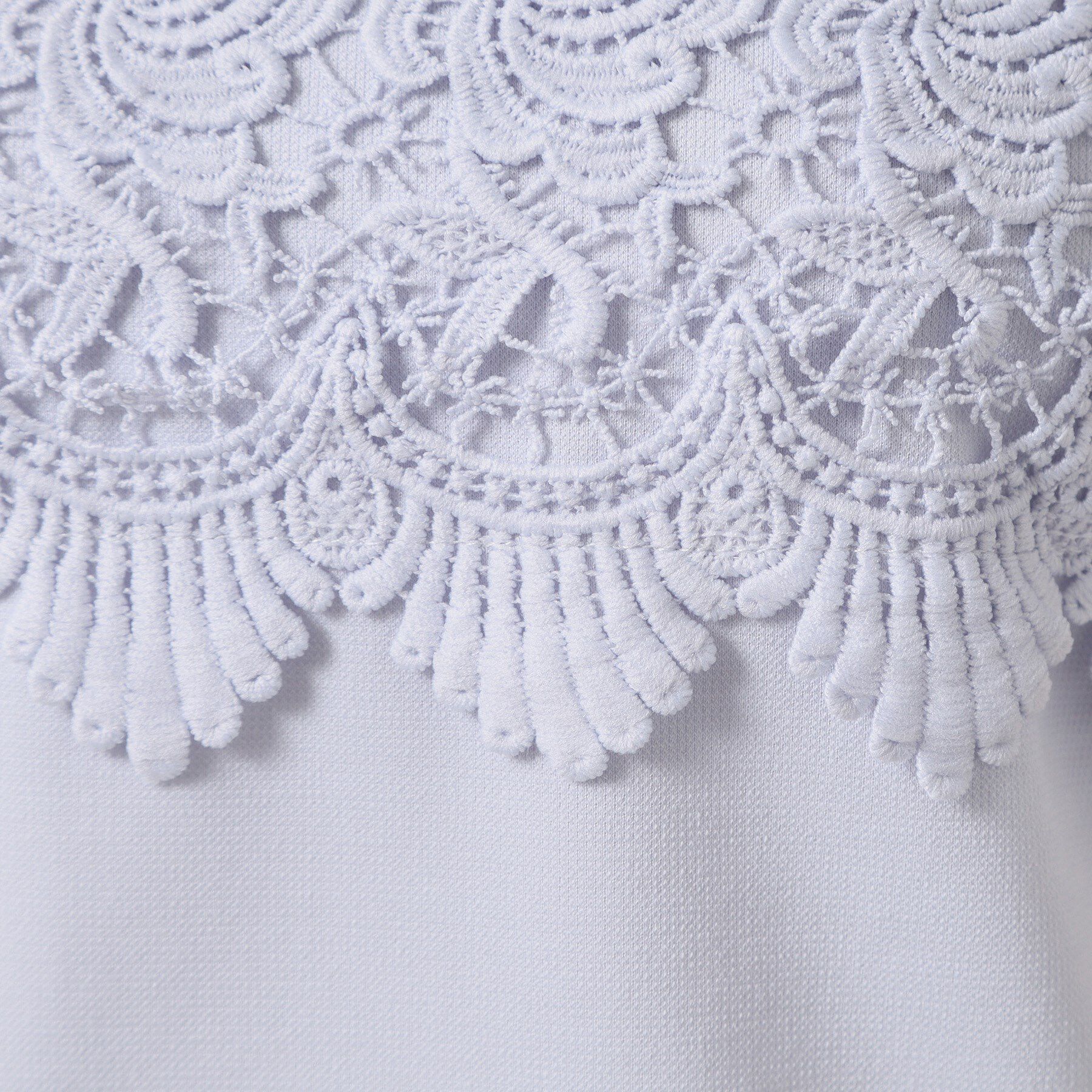 ITS&rsquo;DEMO「【吸水速乾／手洗い可／洗濯後しわになりにくい】カットミラノフロントレーストップス」|Tシャツ・カットソー|