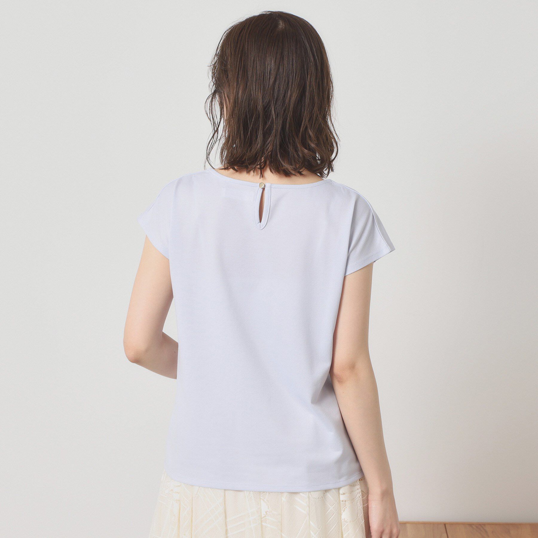 ITS&rsquo;DEMO「【吸水速乾／手洗い可／洗濯後しわになりにくい】カットミラノフロントレーストップス」|Tシャツ・カットソー|