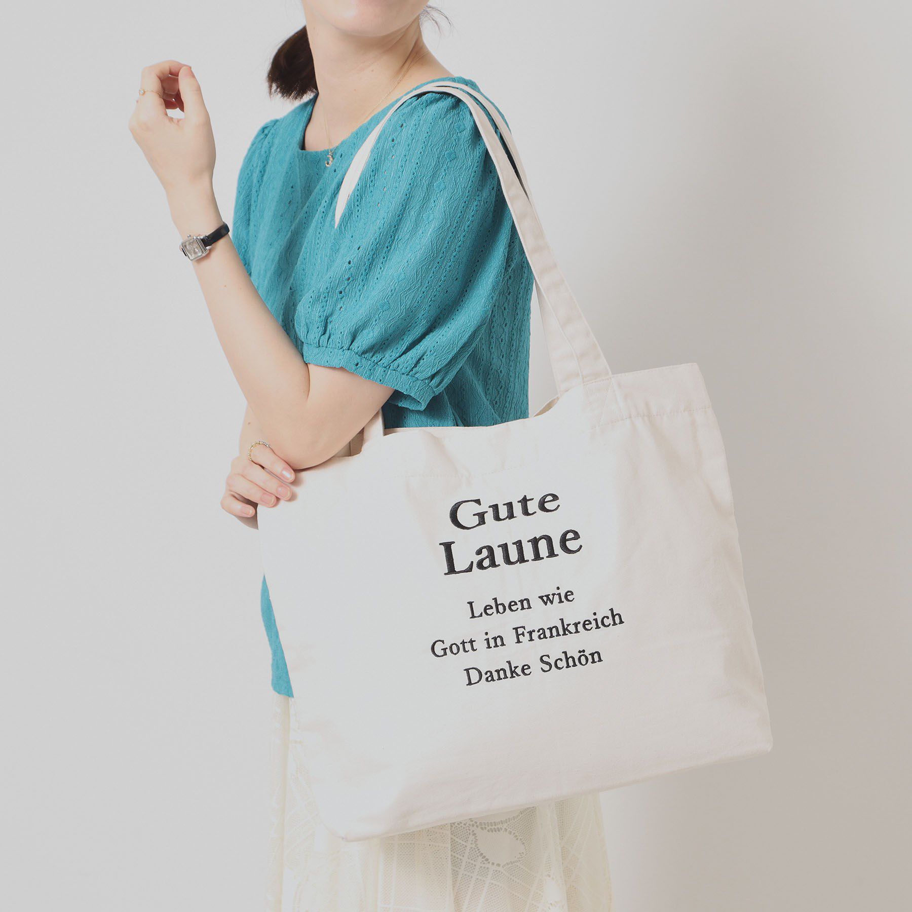 ITS&rsquo;DEMO「【A4対応】ロゴ刺繍ラージトート」|トートバッグ|