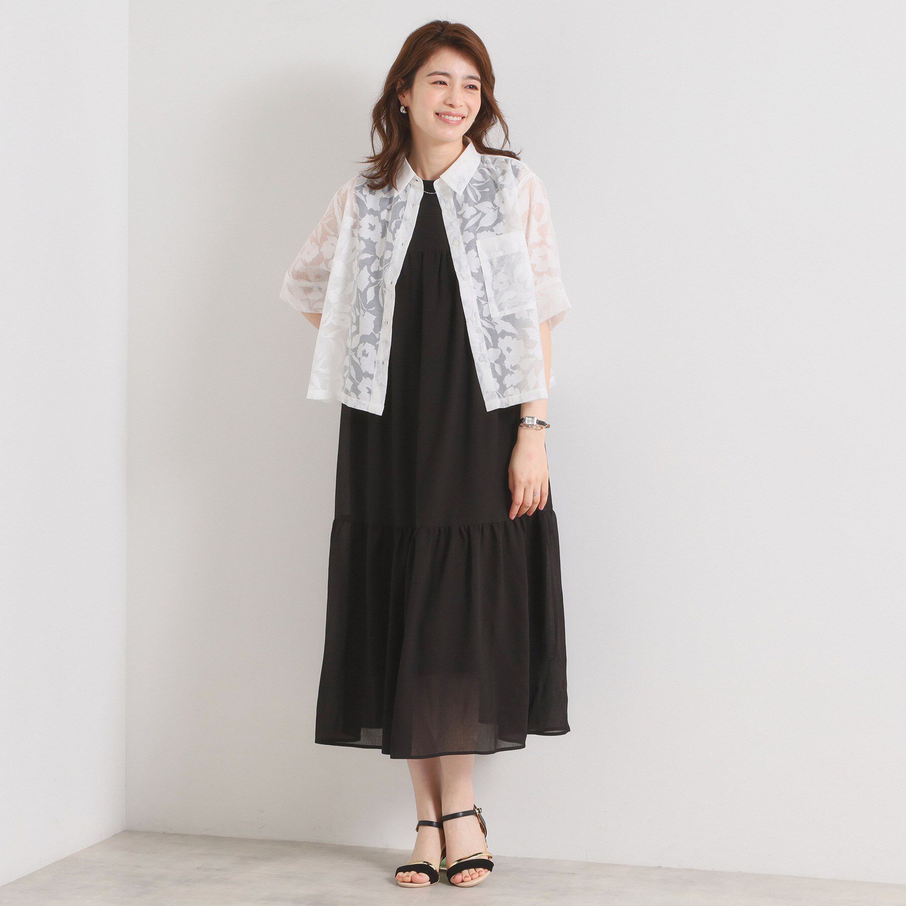 ITS&rsquo;DEMO「【手洗い可】花柄シアーシャツ」|シャツ・ブラウス|